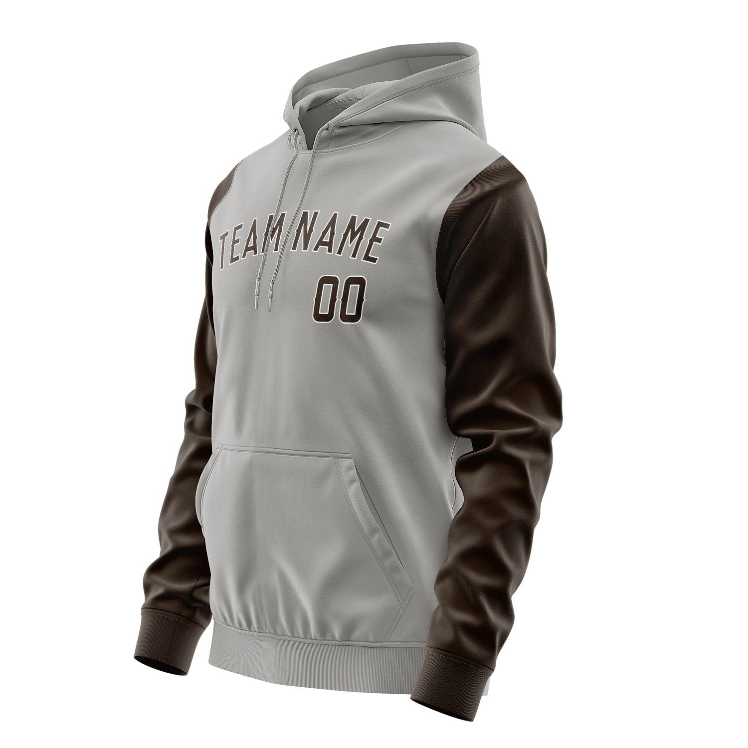 Maßgeschneidertes Grau Braun Hoodie 0404010104B31801