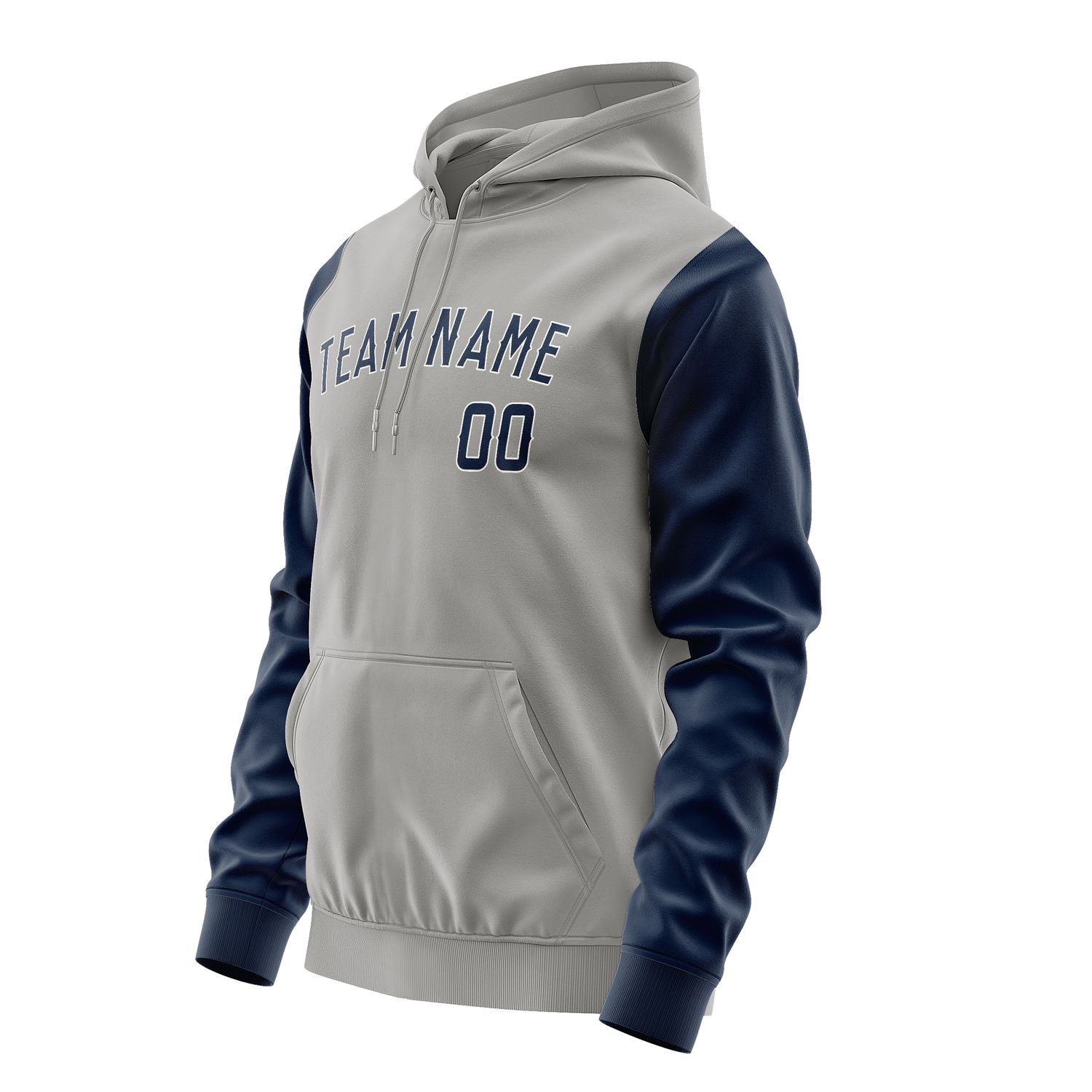 Maßgeschneidertes Grau Marineblau Hoodie 0404101004B31810