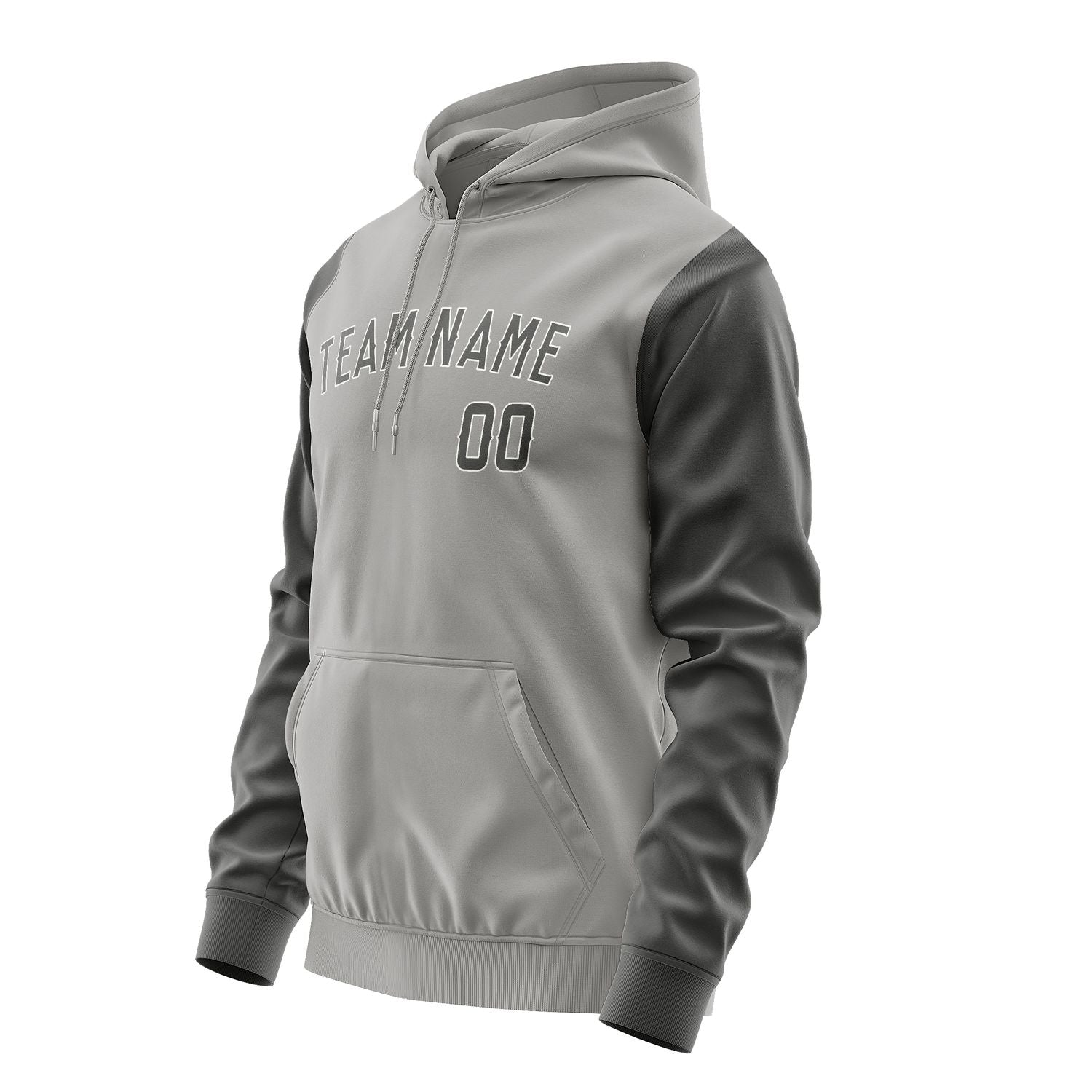 Maßgeschneidertes Grau Dunkelgrau Hoodie 0404202004B31820