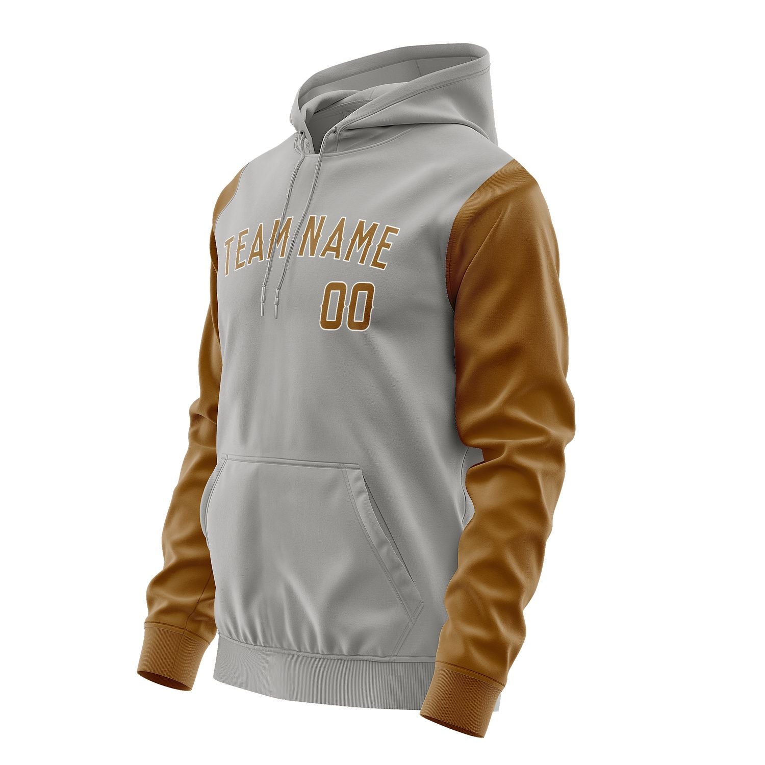 Maßgeschneidertes Grau Khaki Hoodie 0404222204B31822