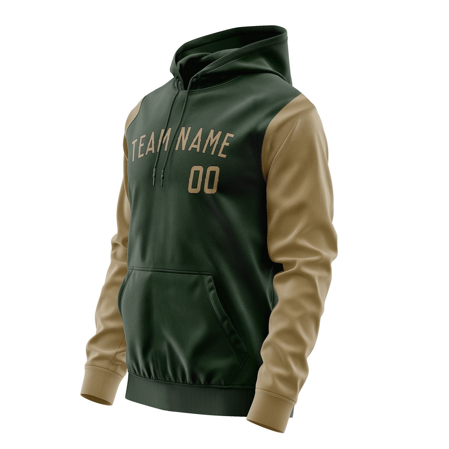 Maßgeschneidertes Tannengrün Hellkhaki Hoodie 0606252506B31725