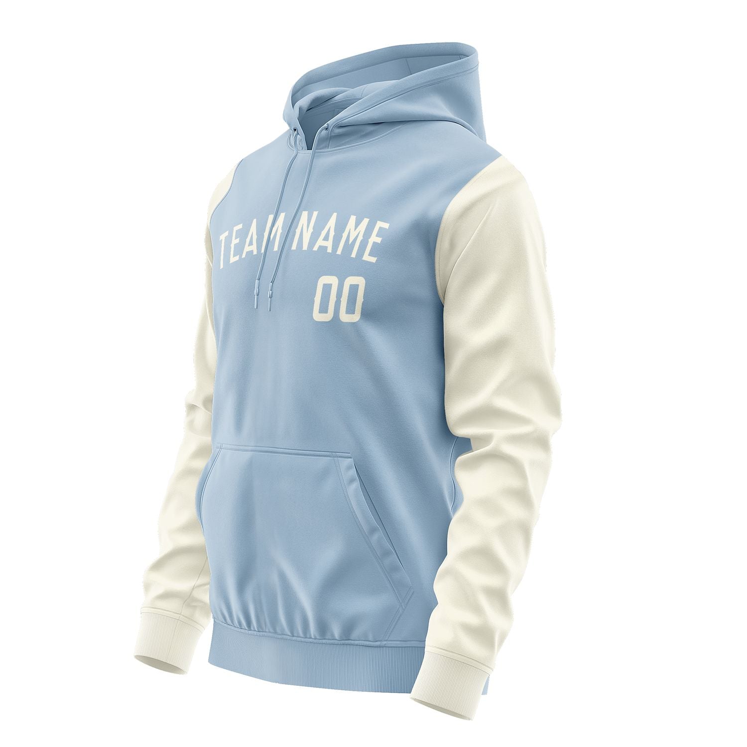 Maßgeschneidertes Hellblau Beige Hoodie 0808030308B31803