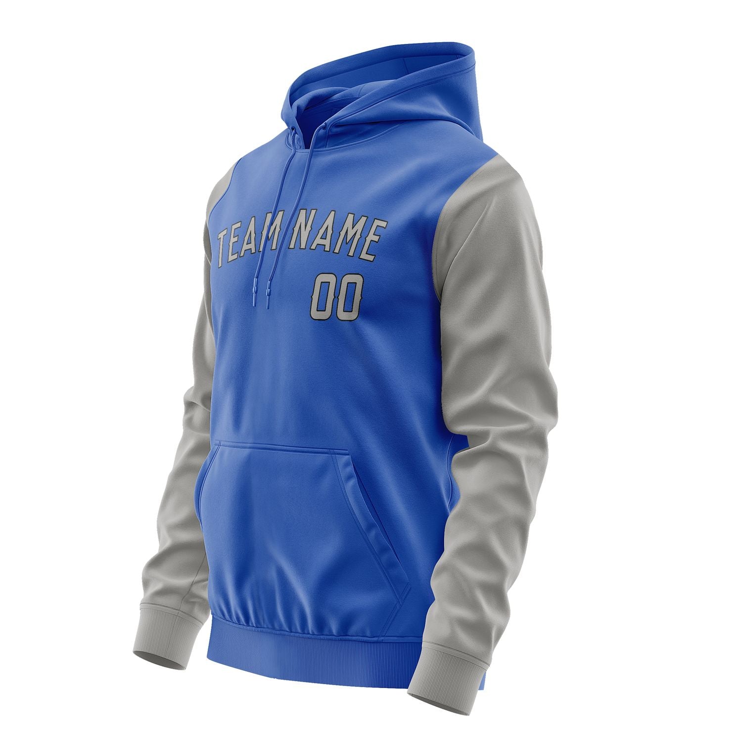 Maßgeschneidertes Himmelblau Grau Hoodie 0909040409B31704