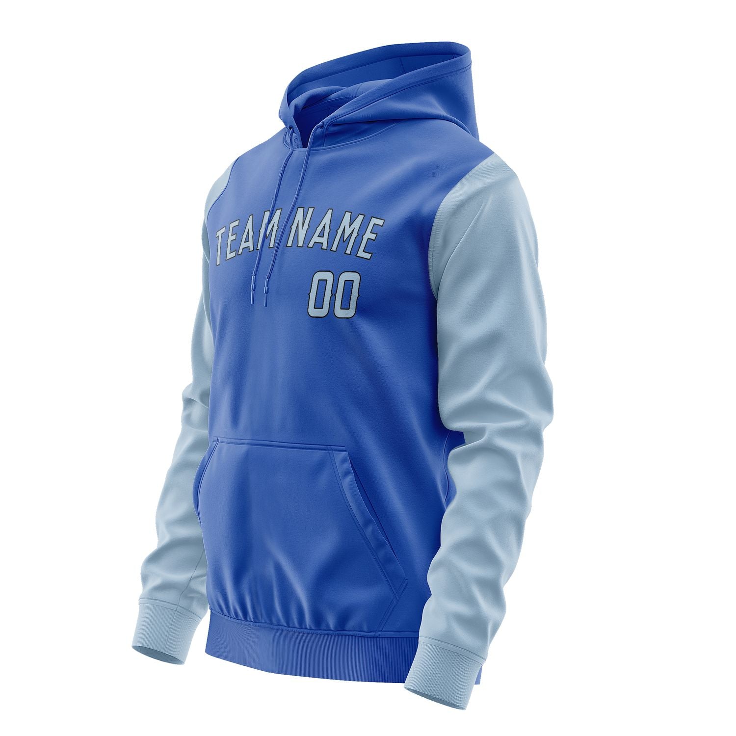 Maßgeschneidertes Himmelblau Hellblau Hoodie 0909080809B31708