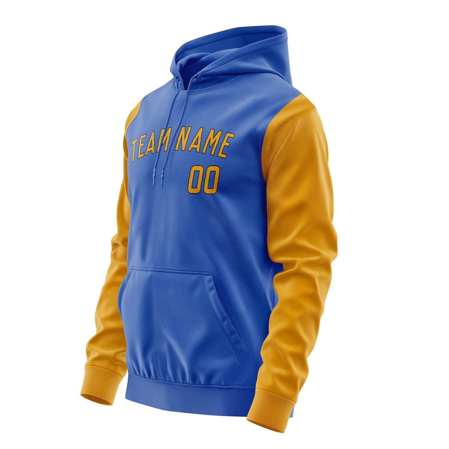 Maßgeschneidertes Himmelblau Gelb Hoodie 0909191909B31719