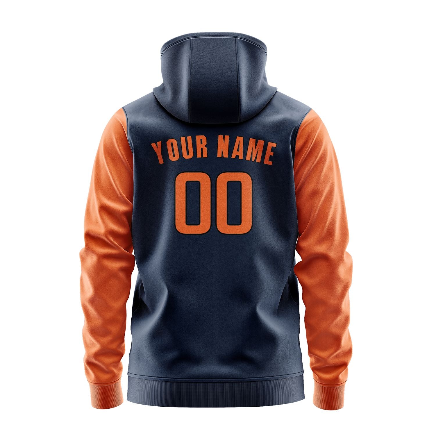 Maßgeschneidertes Marineblau Orange Hoodie 1010282810B31728