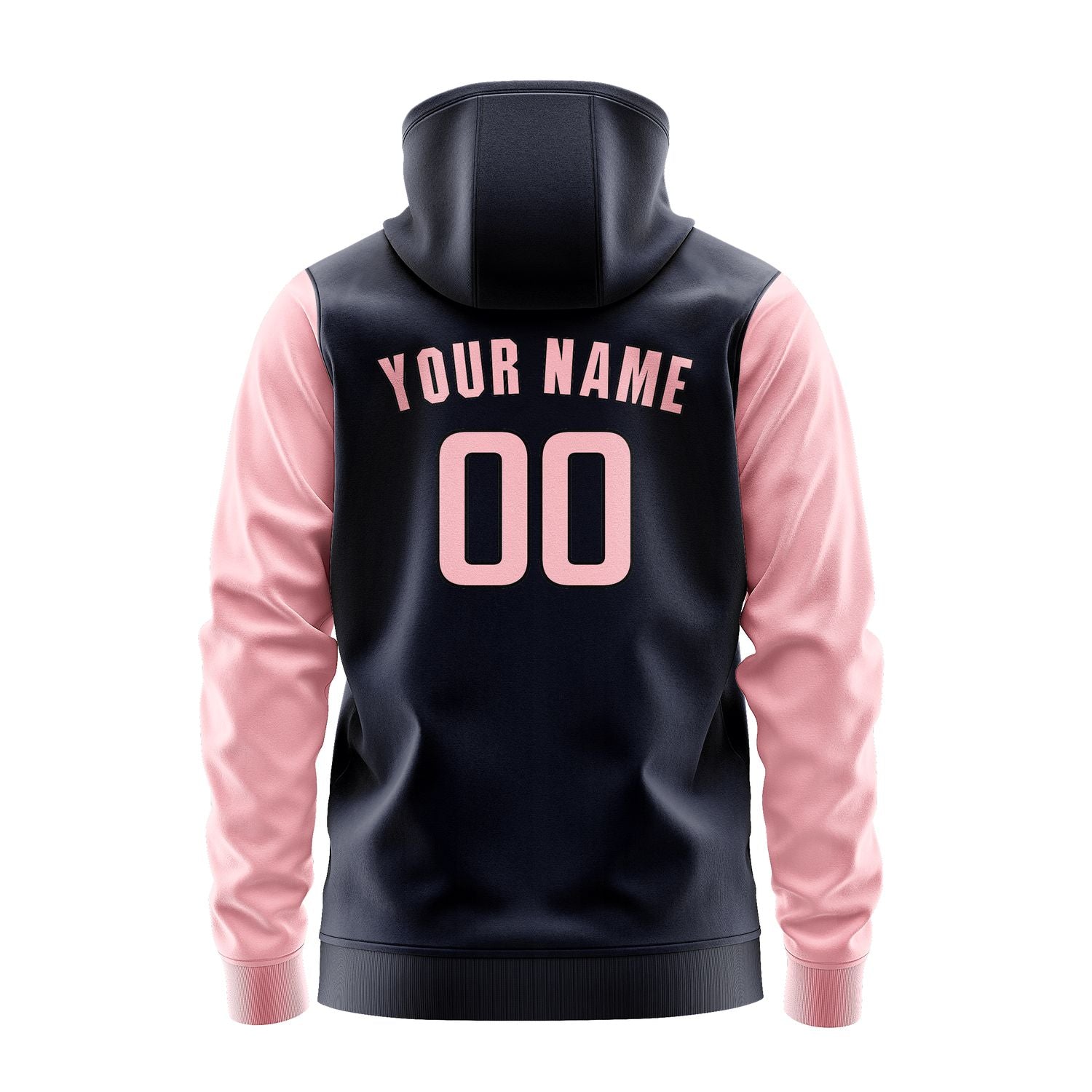 Maßgeschneidertes Stahlblau Rosa Hoodie 1111212111B31721