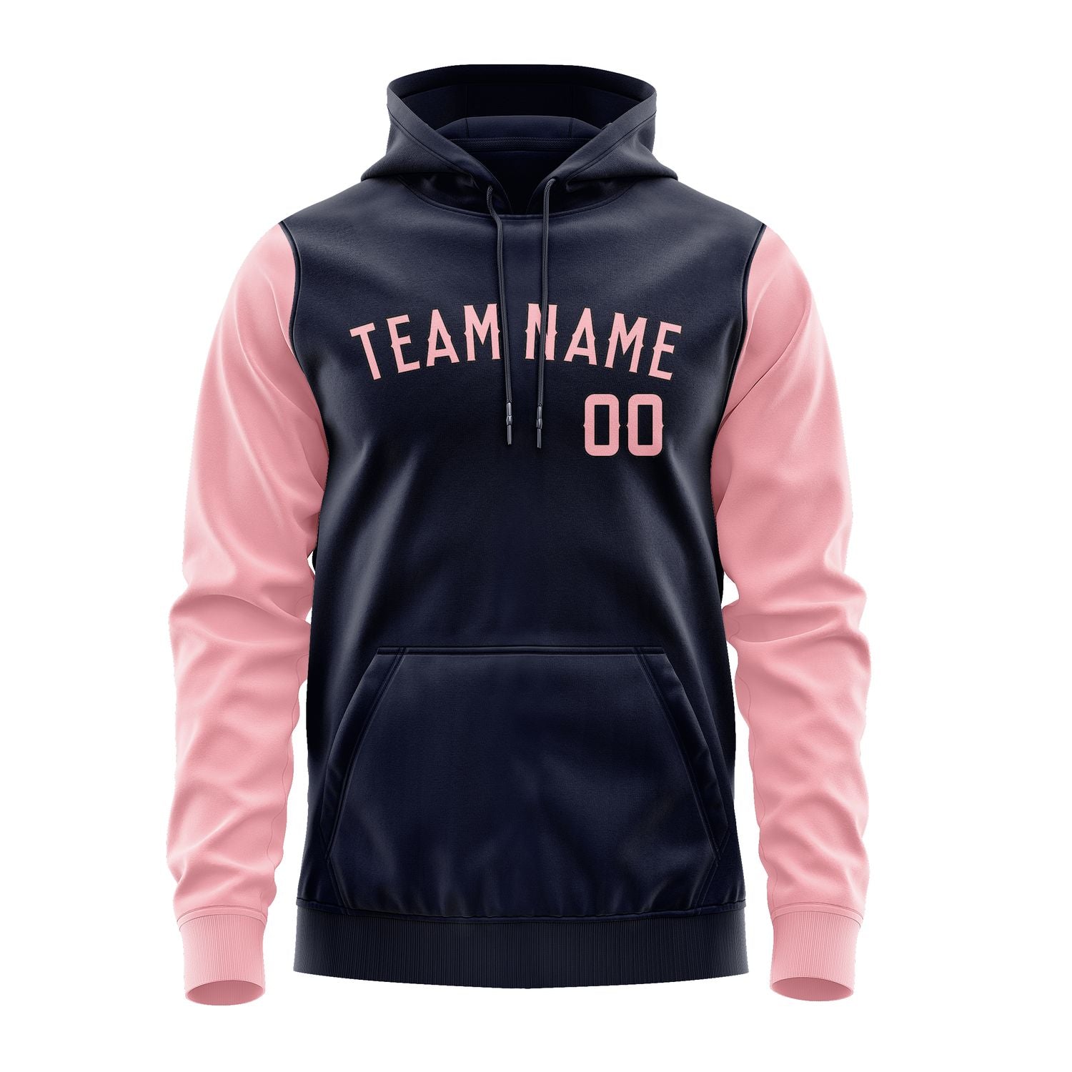 Maßgeschneidertes Stahlblau Rosa Hoodie 1111212111B31721