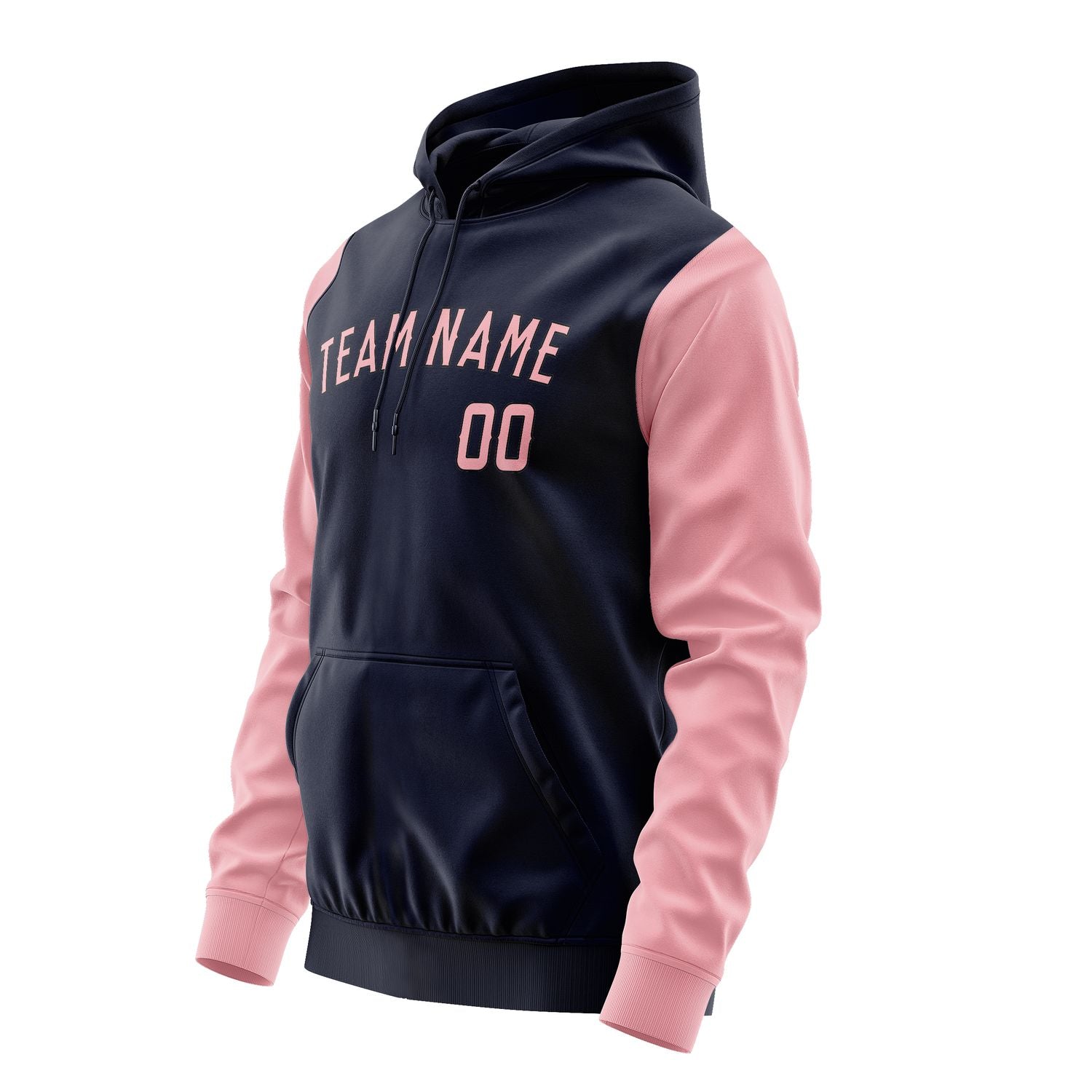 Maßgeschneidertes Stahlblau Rosa Hoodie 1111212111B31721