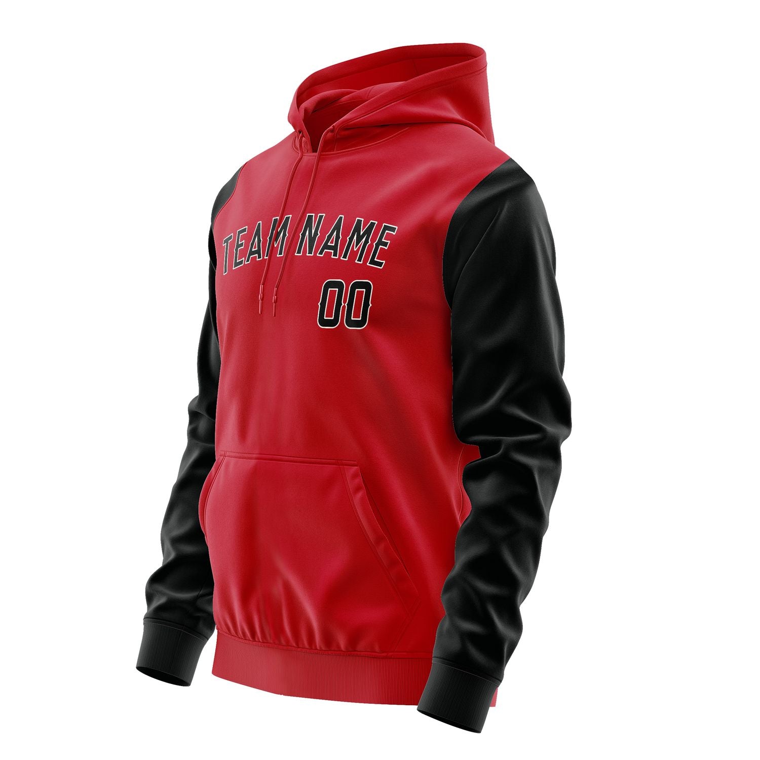 Maßgeschneidertes Rot Schwarz Hoodie 1414171714B31817