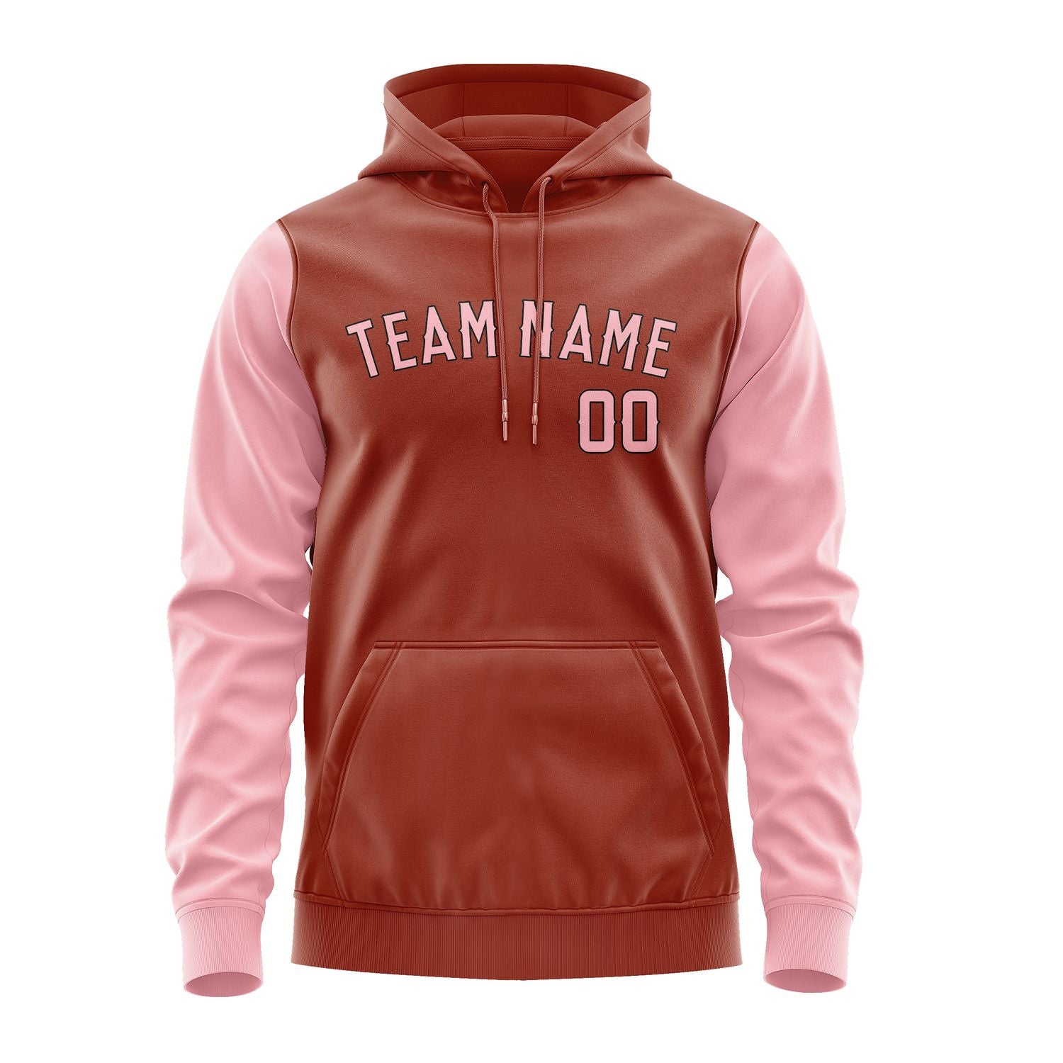 Maßgeschneidertes Korallenrot Rosa Hoodie 1616212116B31721