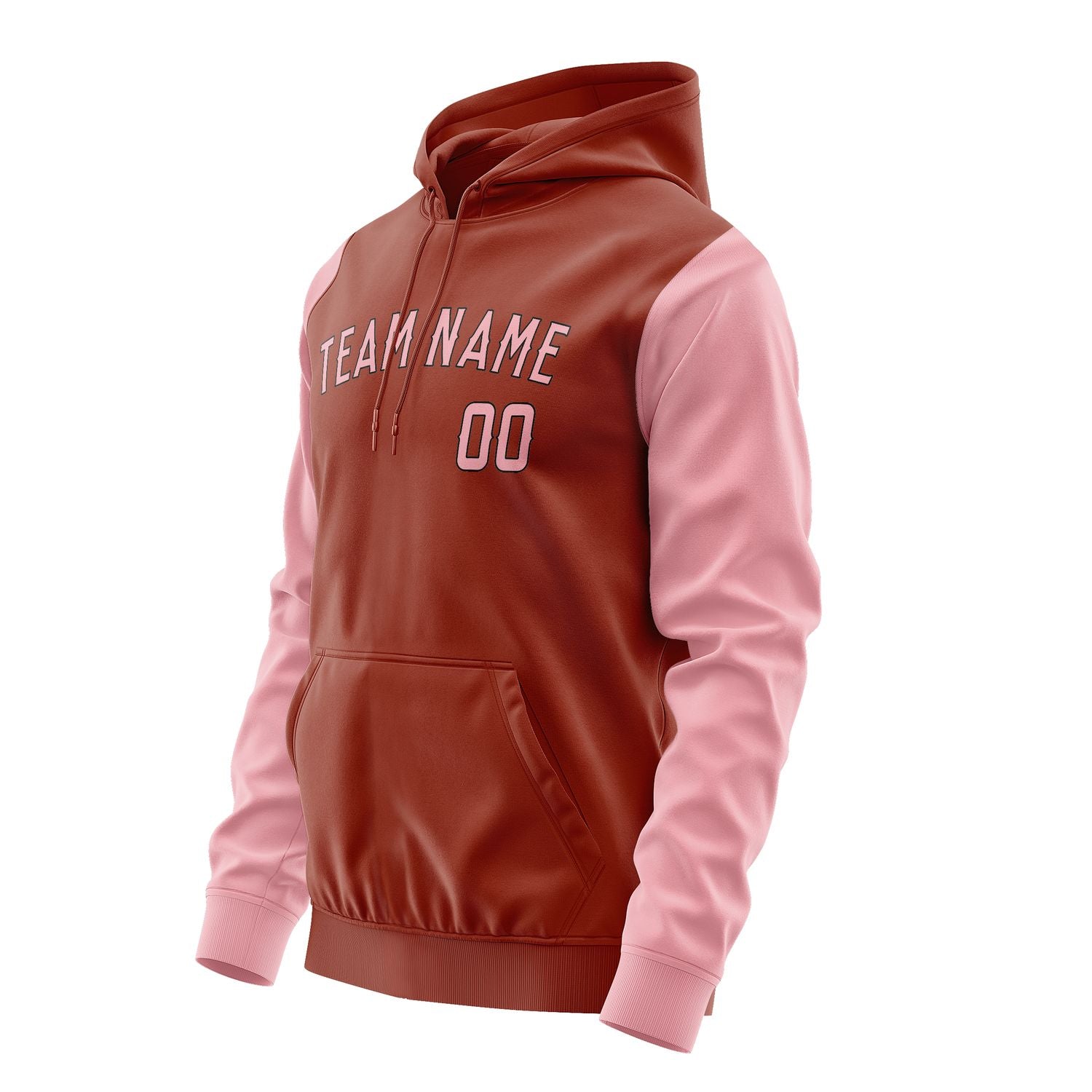 Maßgeschneidertes Korallenrot Rosa Hoodie 1616212116B31721