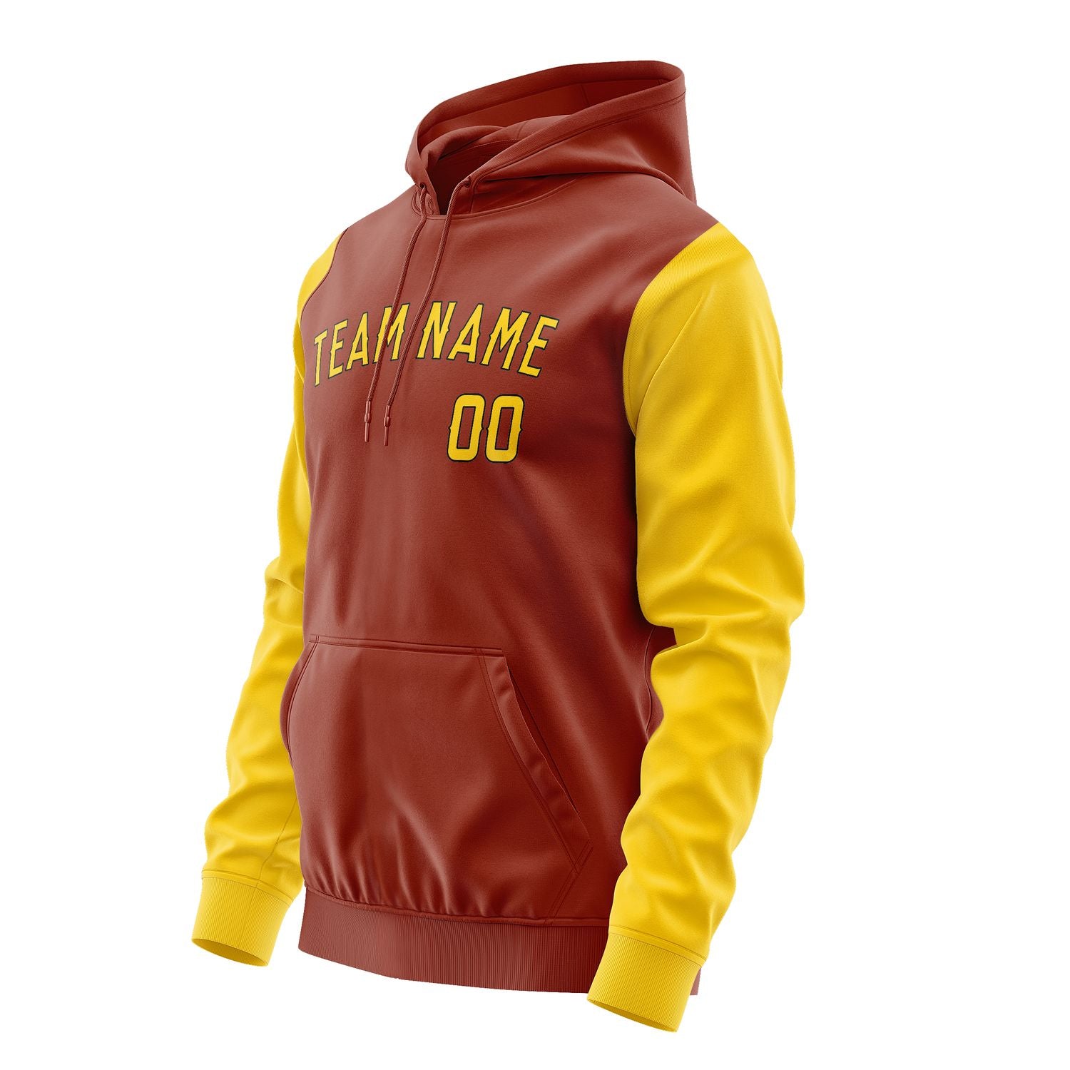 Maßgeschneidertes Korallenrot Gold Hoodie 1616303016B31730