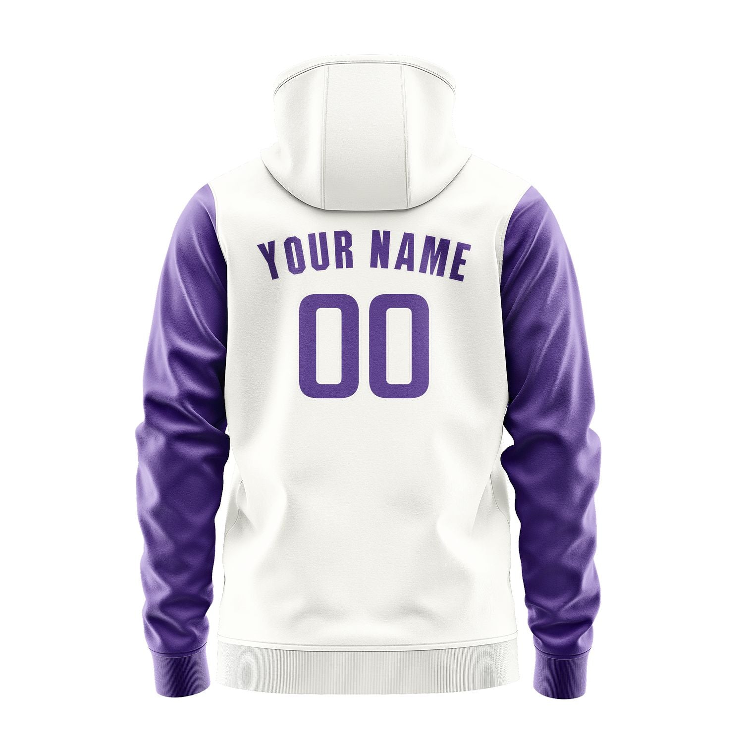 Maßgeschneidertes Weiß Lavendel Hoodie 1818232318B31823