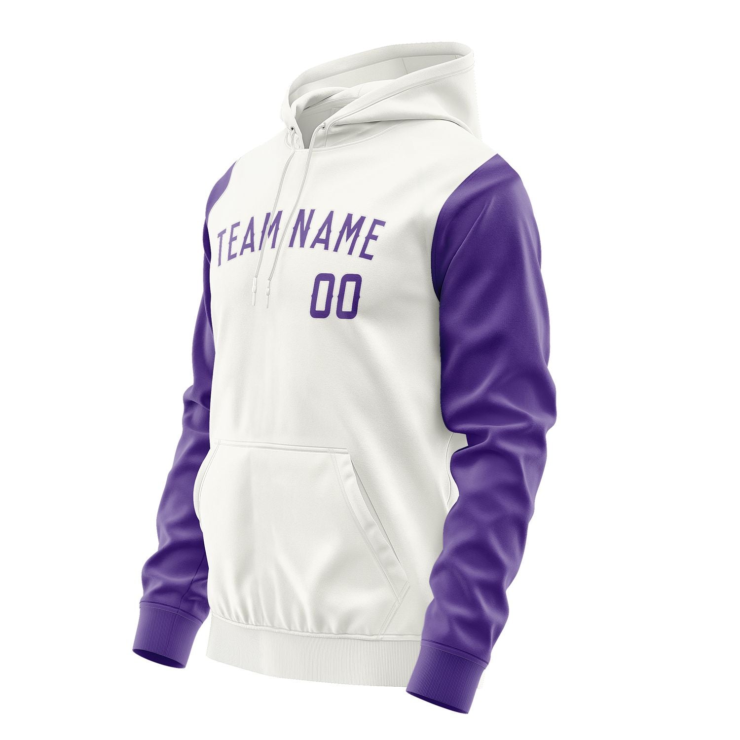 Maßgeschneidertes Weiß Lavendel Hoodie 1818232318B31823