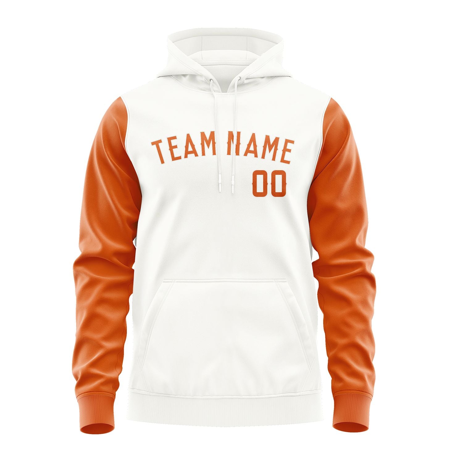 Maßgeschneidertes Weiß Orange Hoodie 1818282818B31828