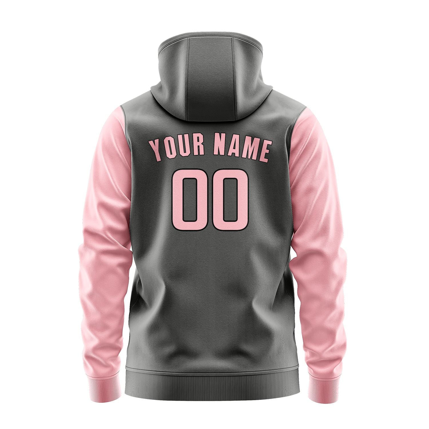 Maßgeschneidertes Dunkelgrau Rosa Hoodie 2020212120B31721