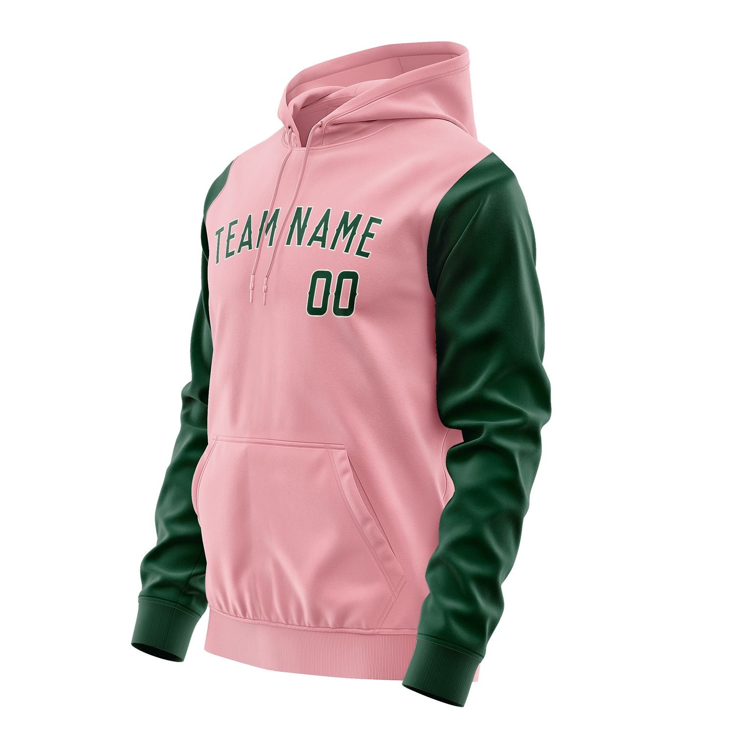 Maßgeschneidertes Rosa Moosgrün Hoodie 2121050521B31805