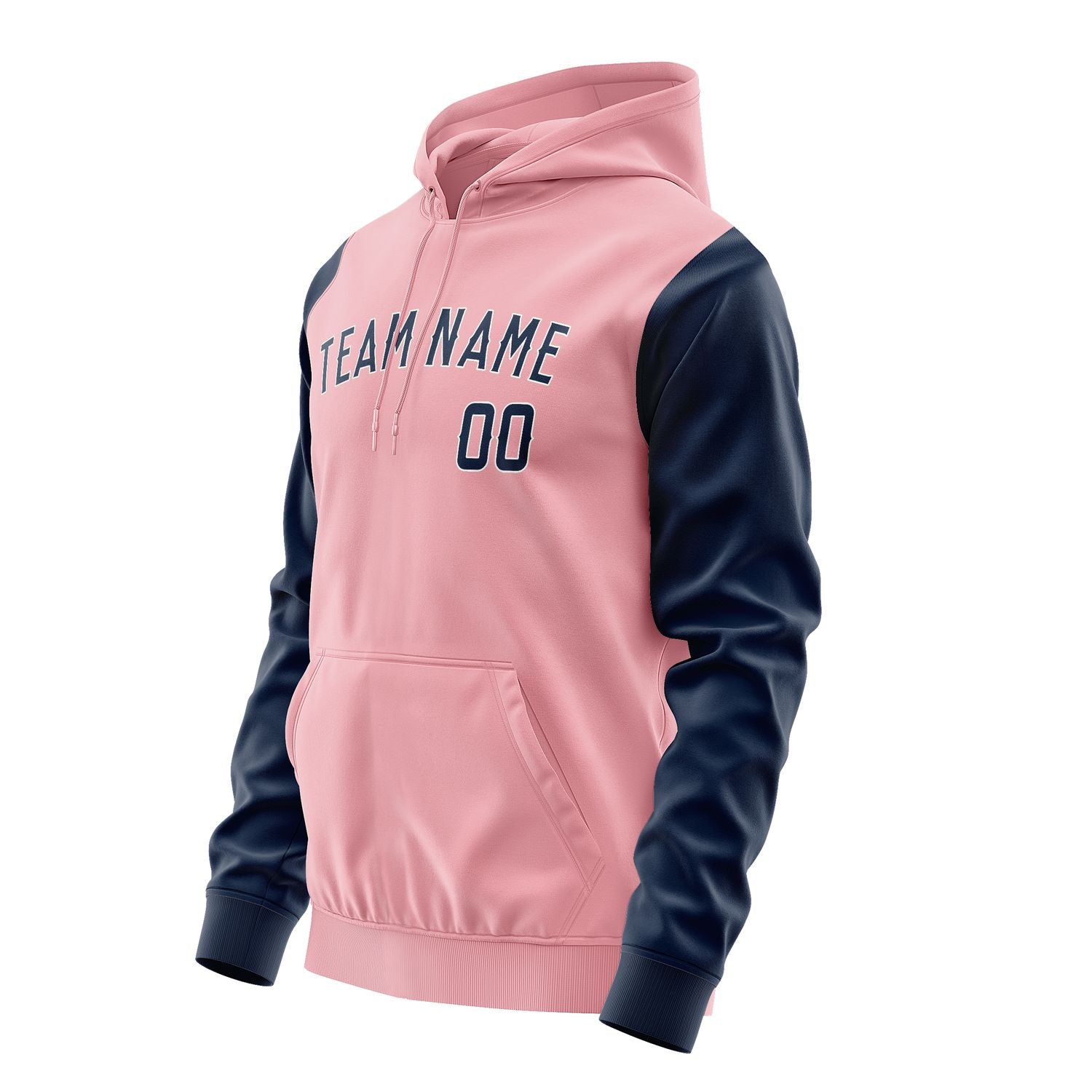 Maßgeschneidertes Rosa Marineblau Hoodie 2121101021B31810