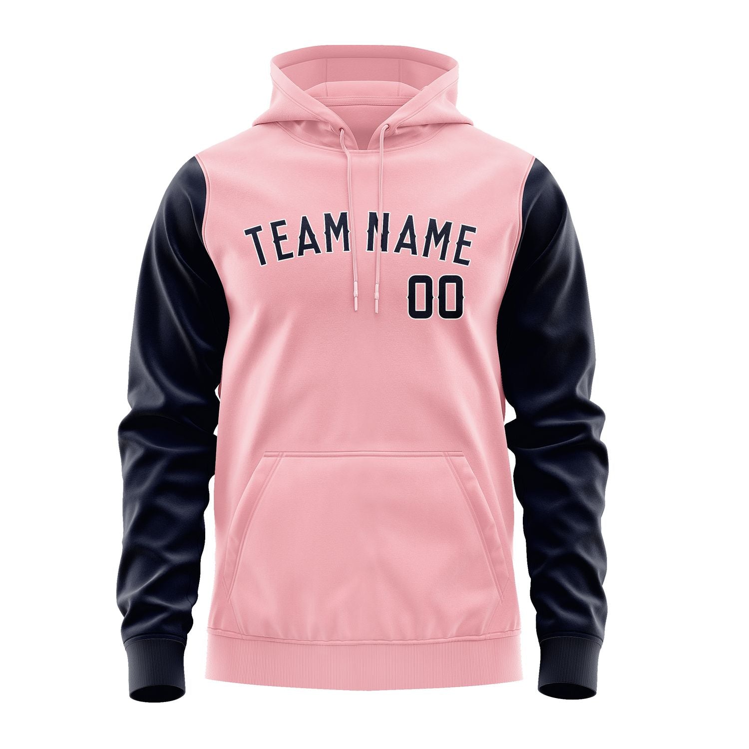 Maßgeschneidertes Rosa Stahlblau Hoodie 2121111121B31811