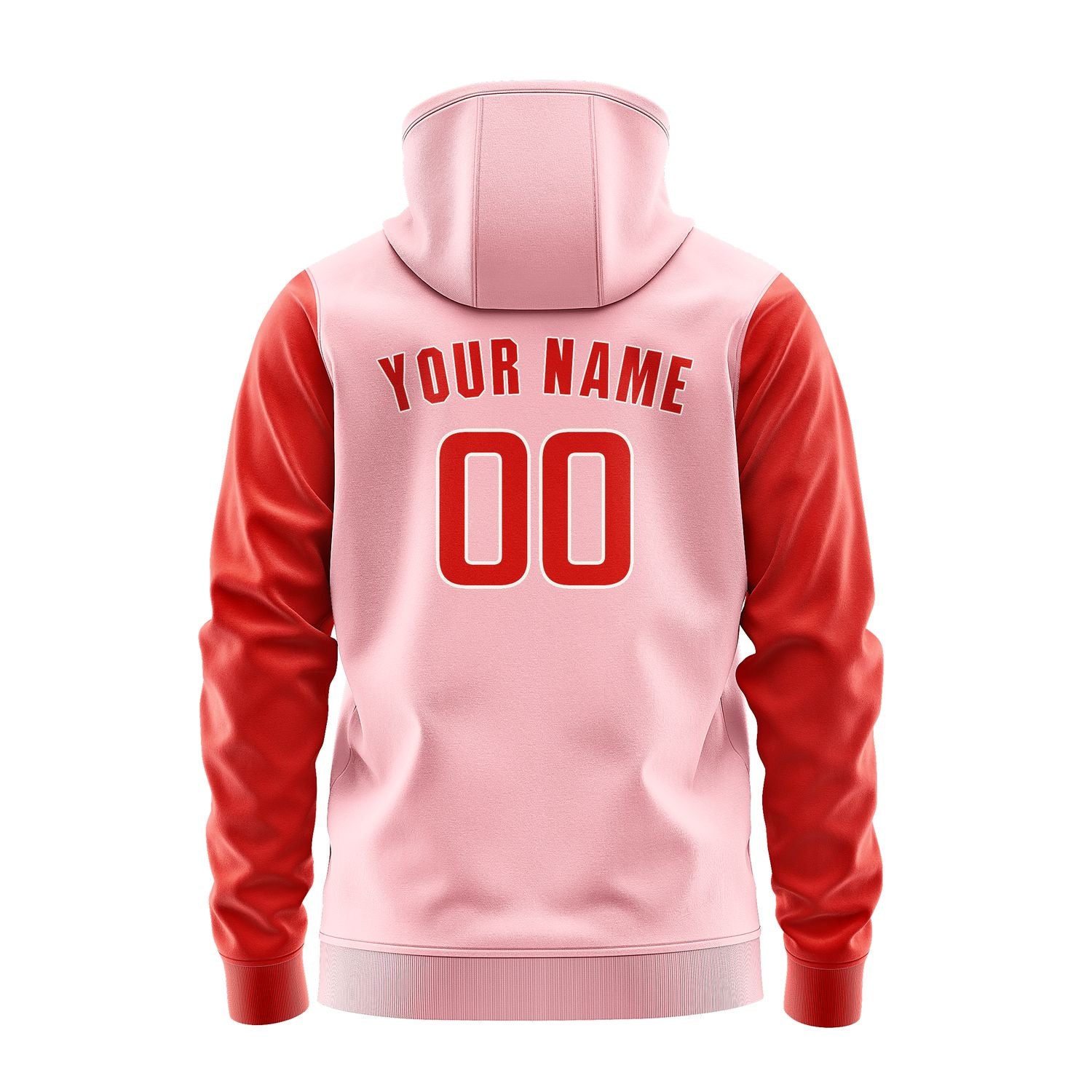 Maßgeschneidertes Rosa Orangerot Hoodie 2121121221B31812