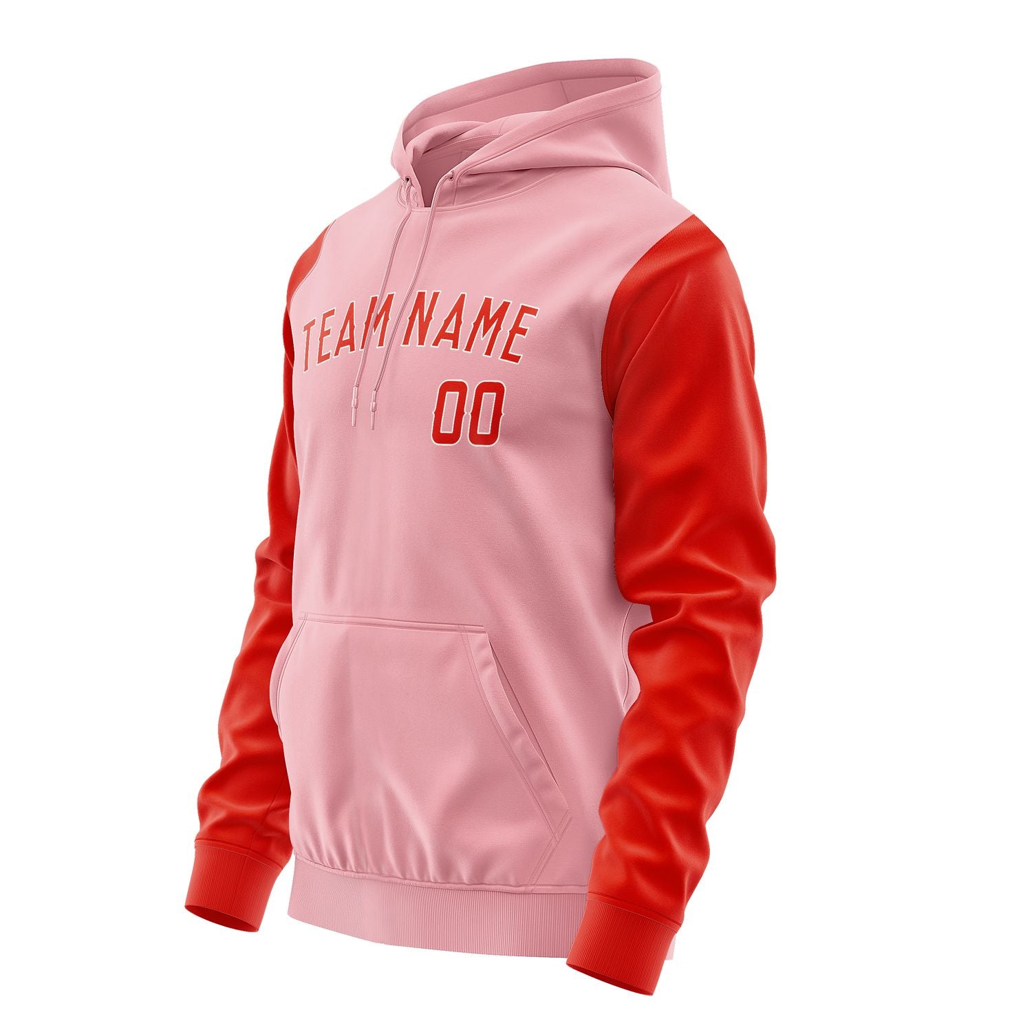 Maßgeschneidertes Rosa Orangerot Hoodie 2121121221B31812