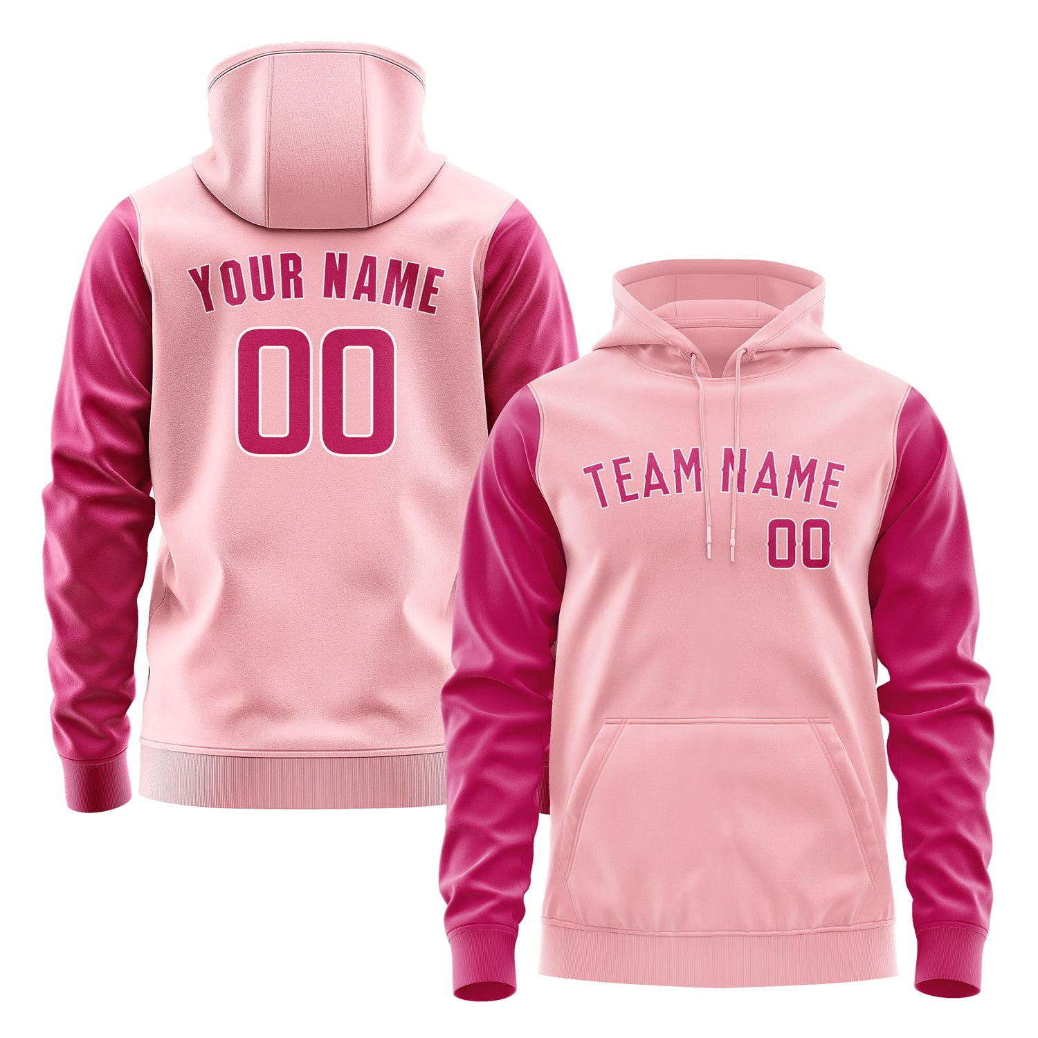 Maßgeschneidertes Rosa Rosarot Hoodie 2121131321B31813