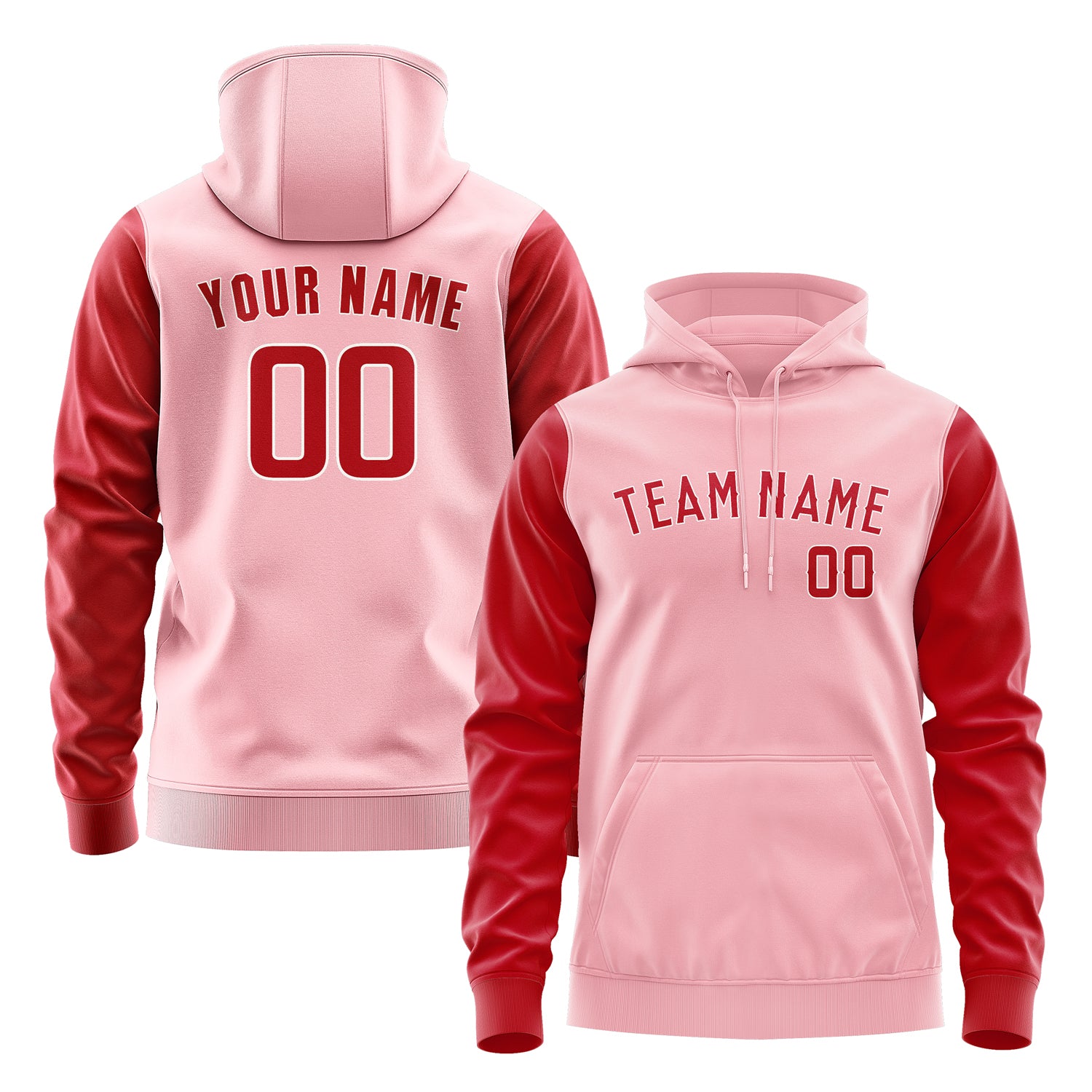 Maßgeschneidertes Rosa Rot Hoodie 2121141421B31814