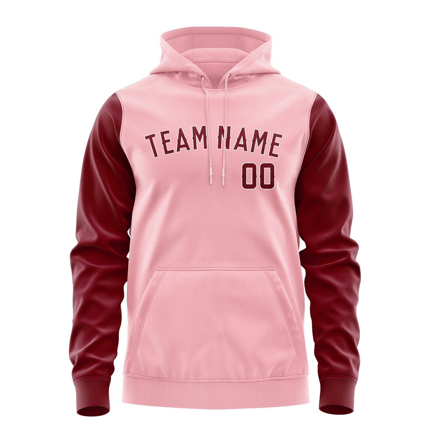 Maßgeschneidertes Rosa Karmesinrot Hoodie 2121151521B31815