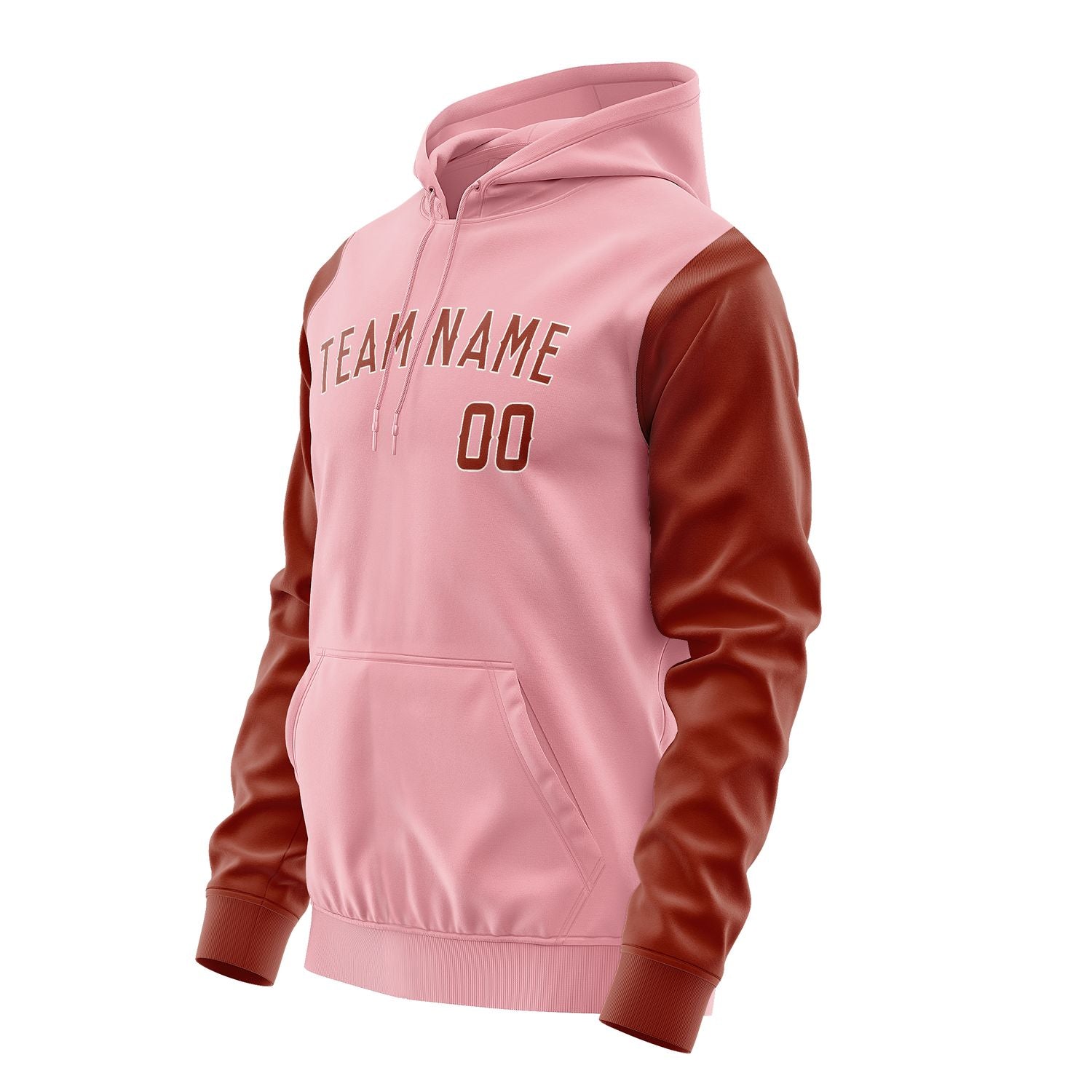 Maßgeschneidertes Rosa Korallenrot Hoodie 2121161621B31816