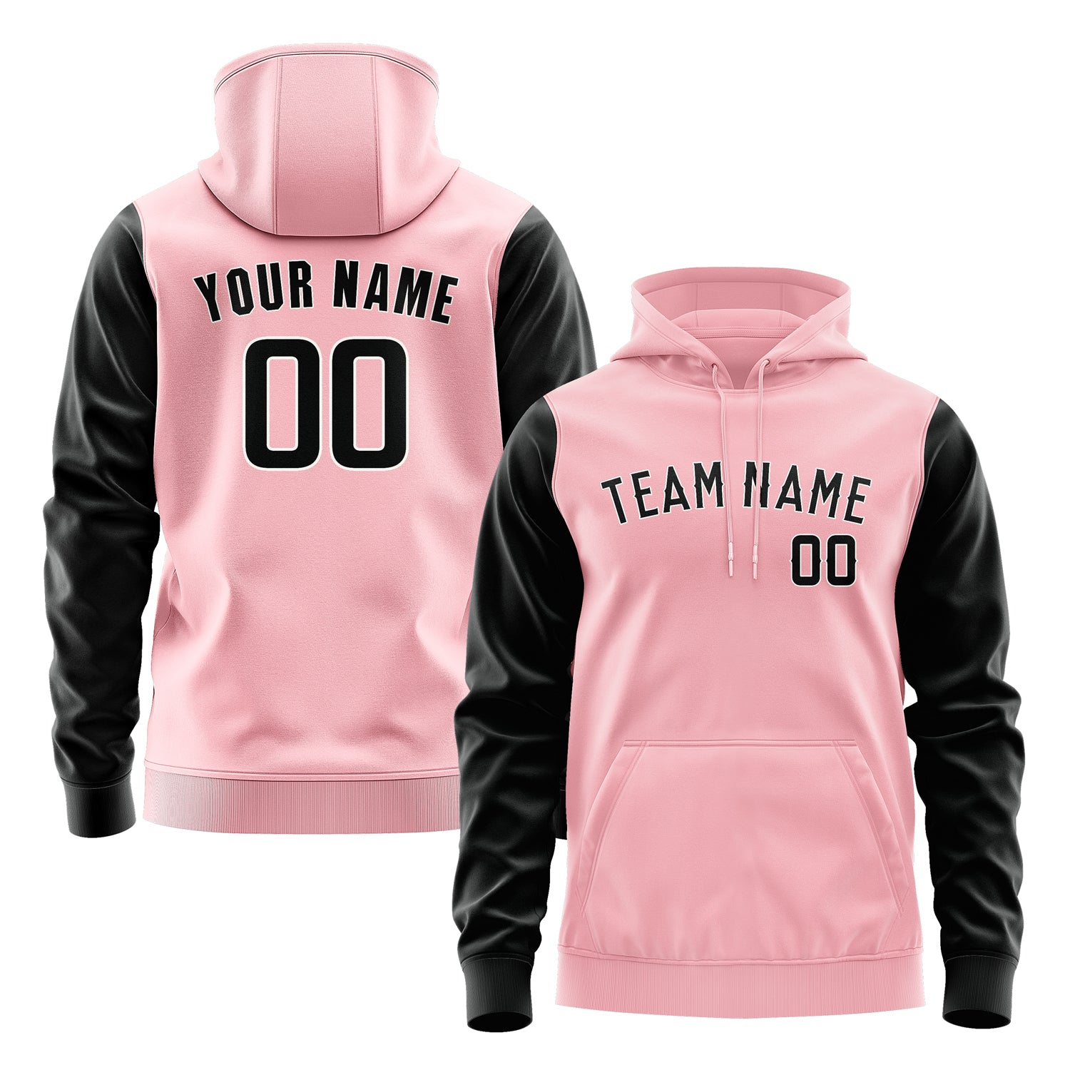 Maßgeschneidertes Rosa Schwarz Hoodie 2121171721B31817