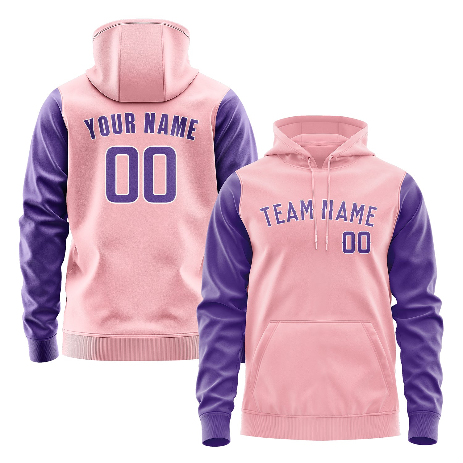 Maßgeschneidertes Rosa Lavendel Hoodie 2121232321B31823