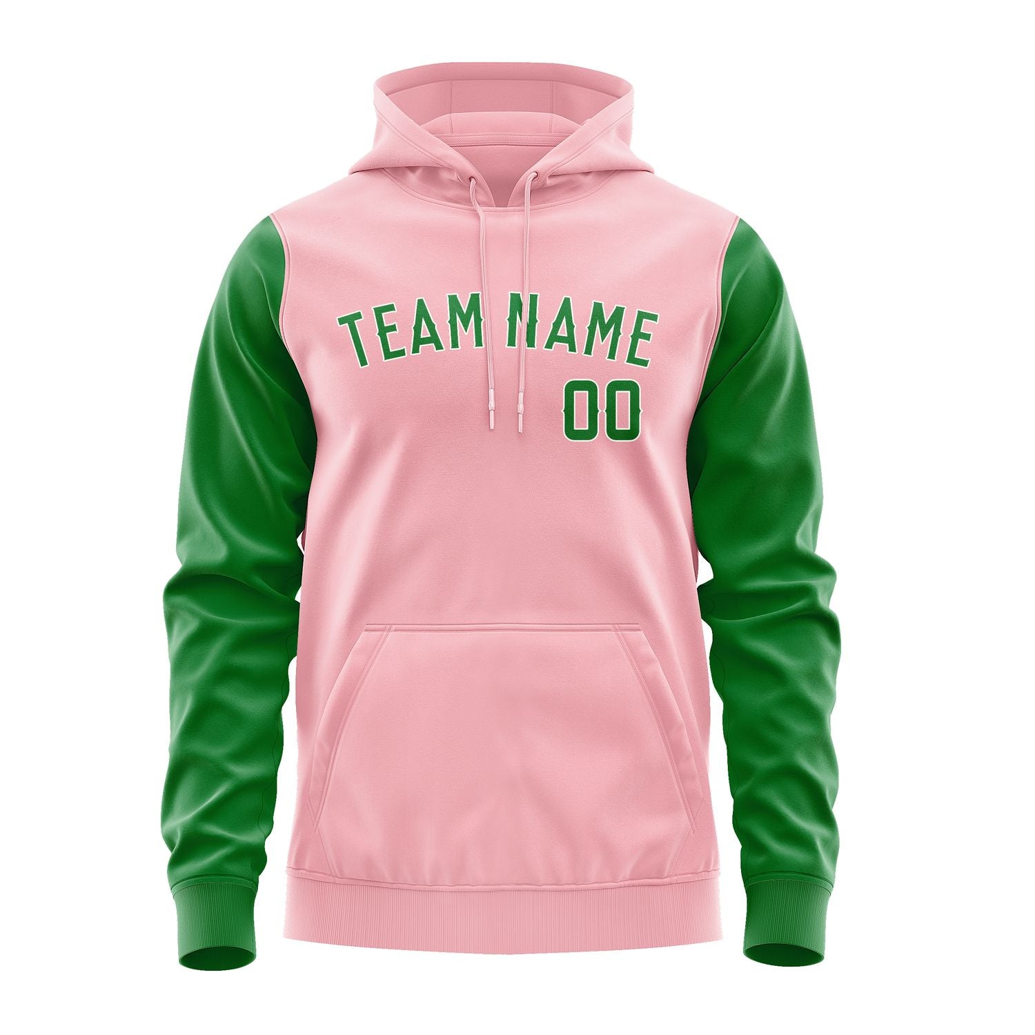 Maßgeschneidertes Rosa Smaragdgrün Hoodie 2121242421B31824