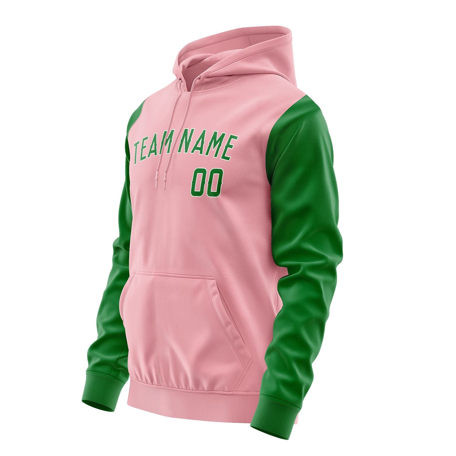 Maßgeschneidertes Rosa Smaragdgrün Hoodie 2121242421B31824