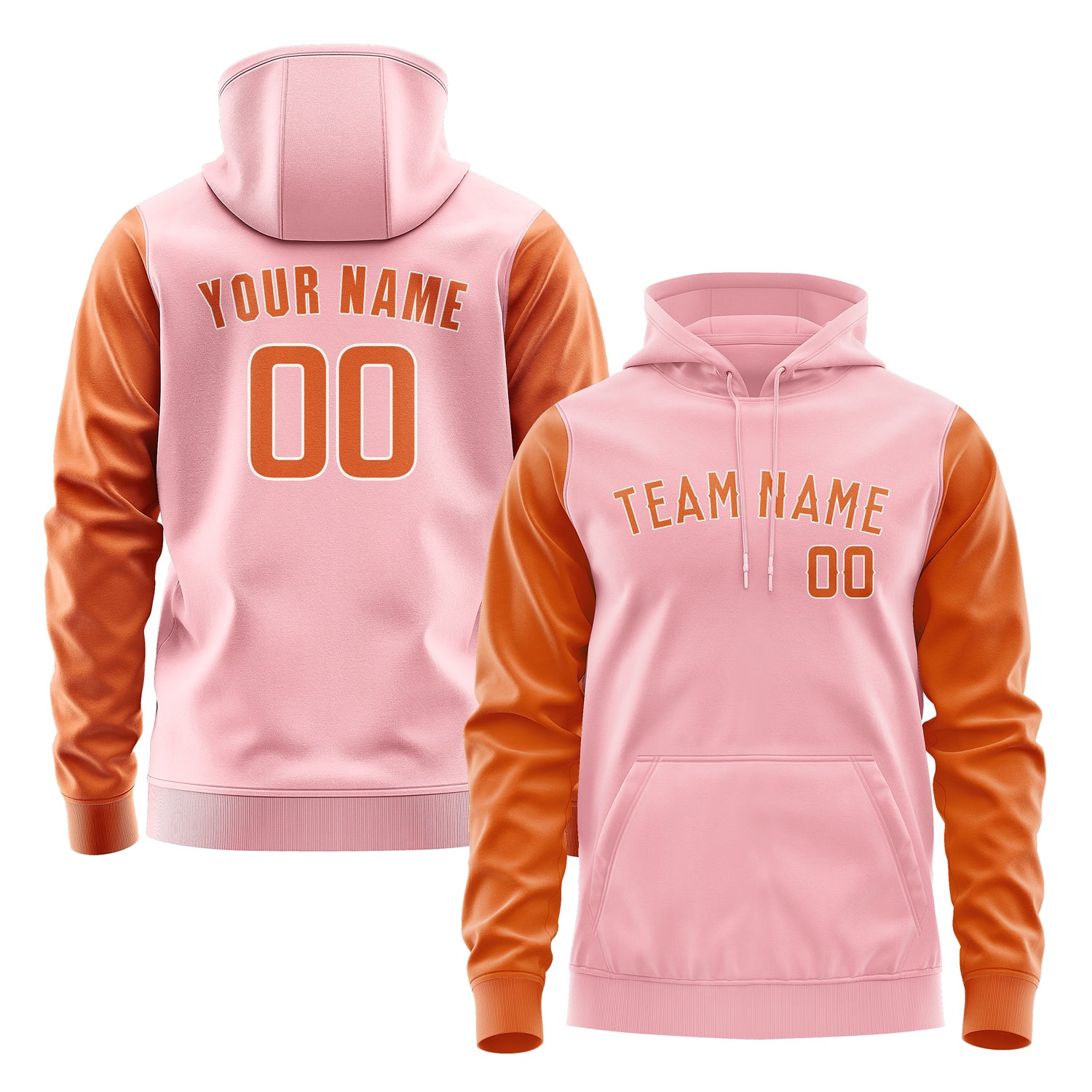 Maßgeschneidertes Rosa Orange Hoodie 2121282821B31828