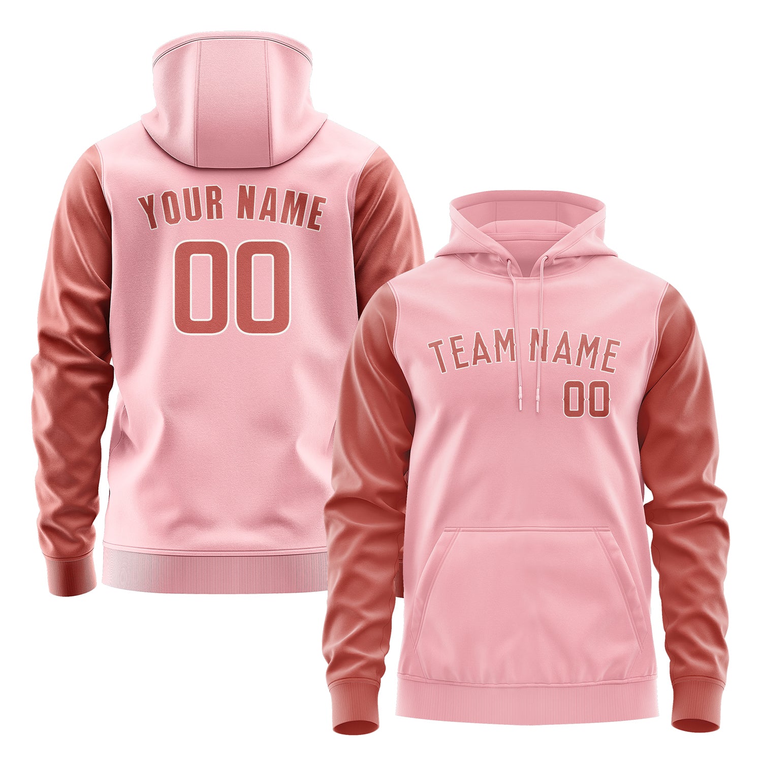 Maßgeschneidertes Rosa Kupferrose Hoodie 2121292921B31829