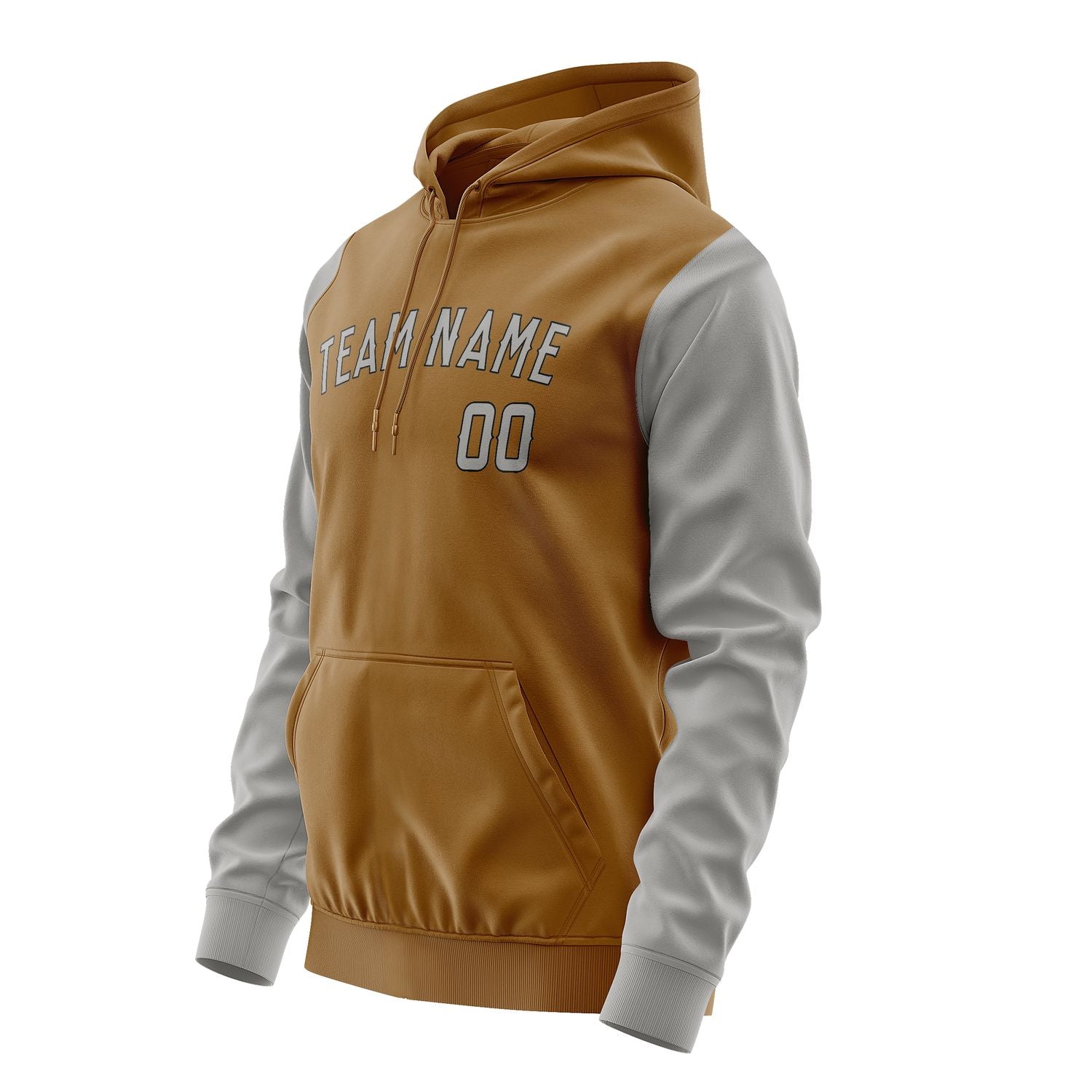 Maßgeschneidertes Khaki Grau Hoodie 2222040422B31704