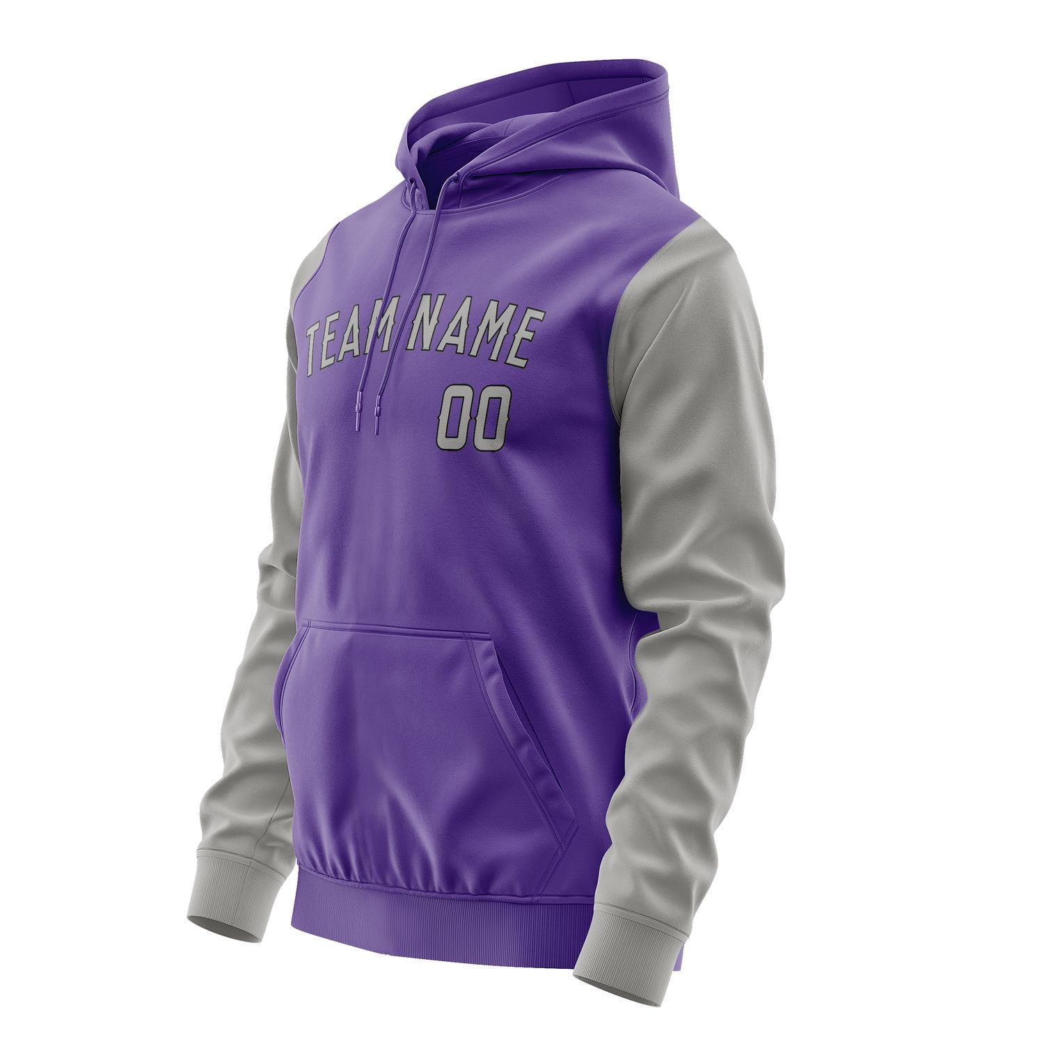 Maßgeschneidertes Lavendel Grau Hoodie 2323040423B31704