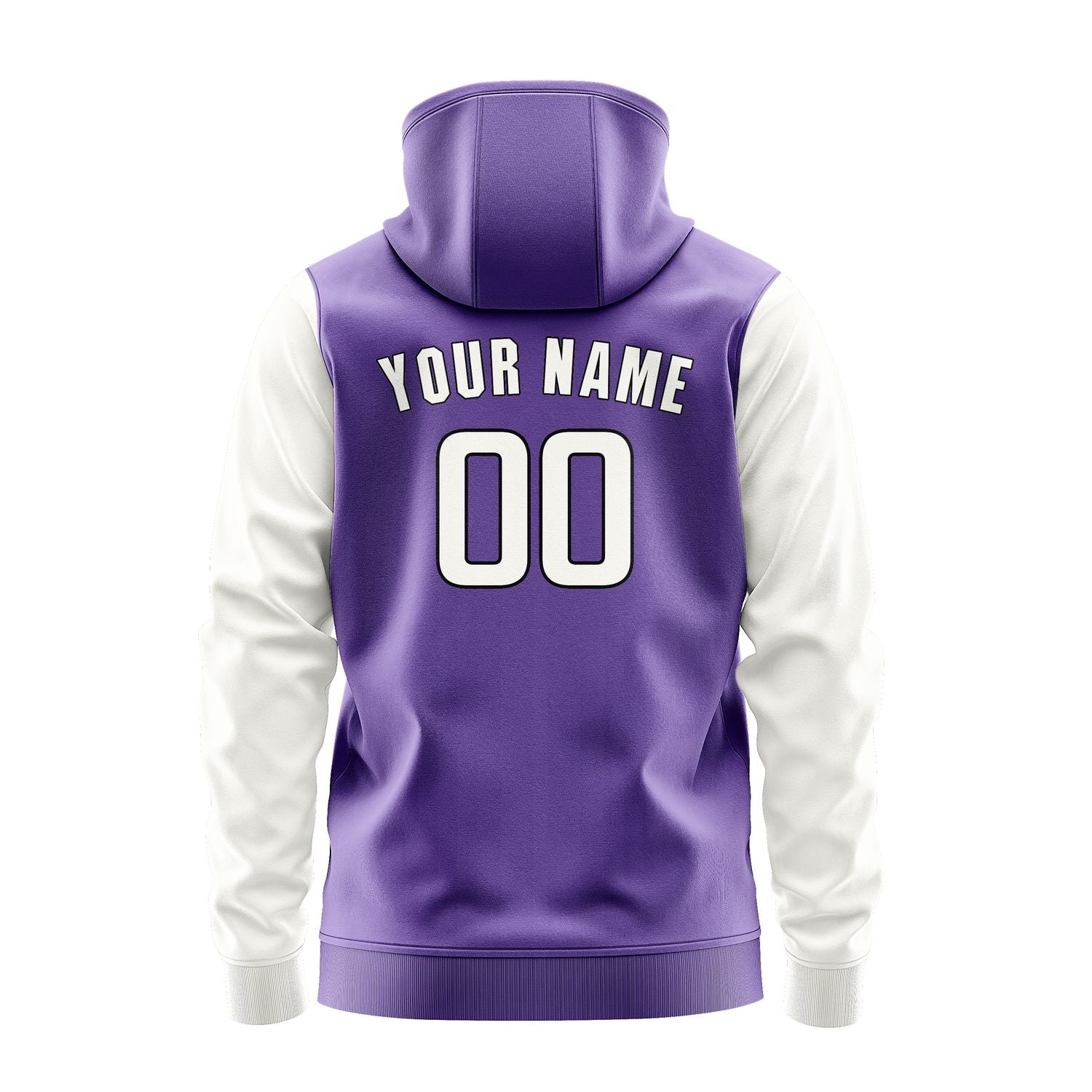 Maßgeschneidertes Lavendel Weiß Hoodie 2323181823B31718