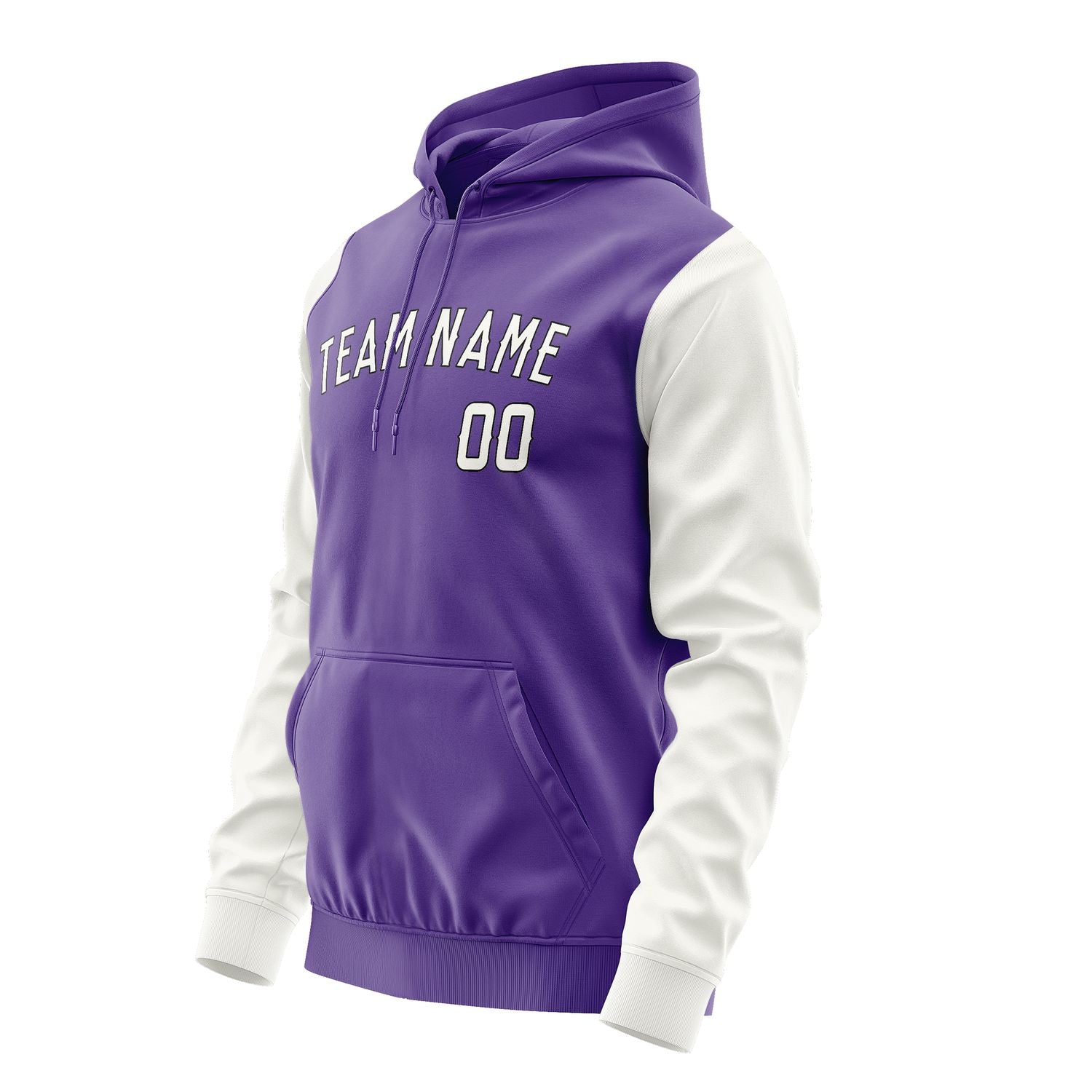 Maßgeschneidertes Lavendel Weiß Hoodie 2323181823B31718