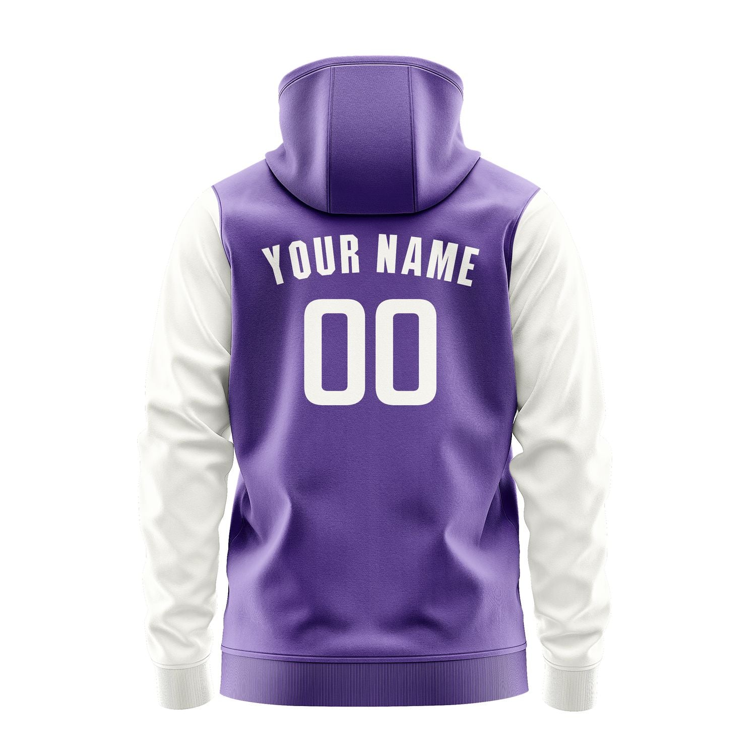 Maßgeschneidertes Lavendel Weiß Hoodie 2323181823B31818