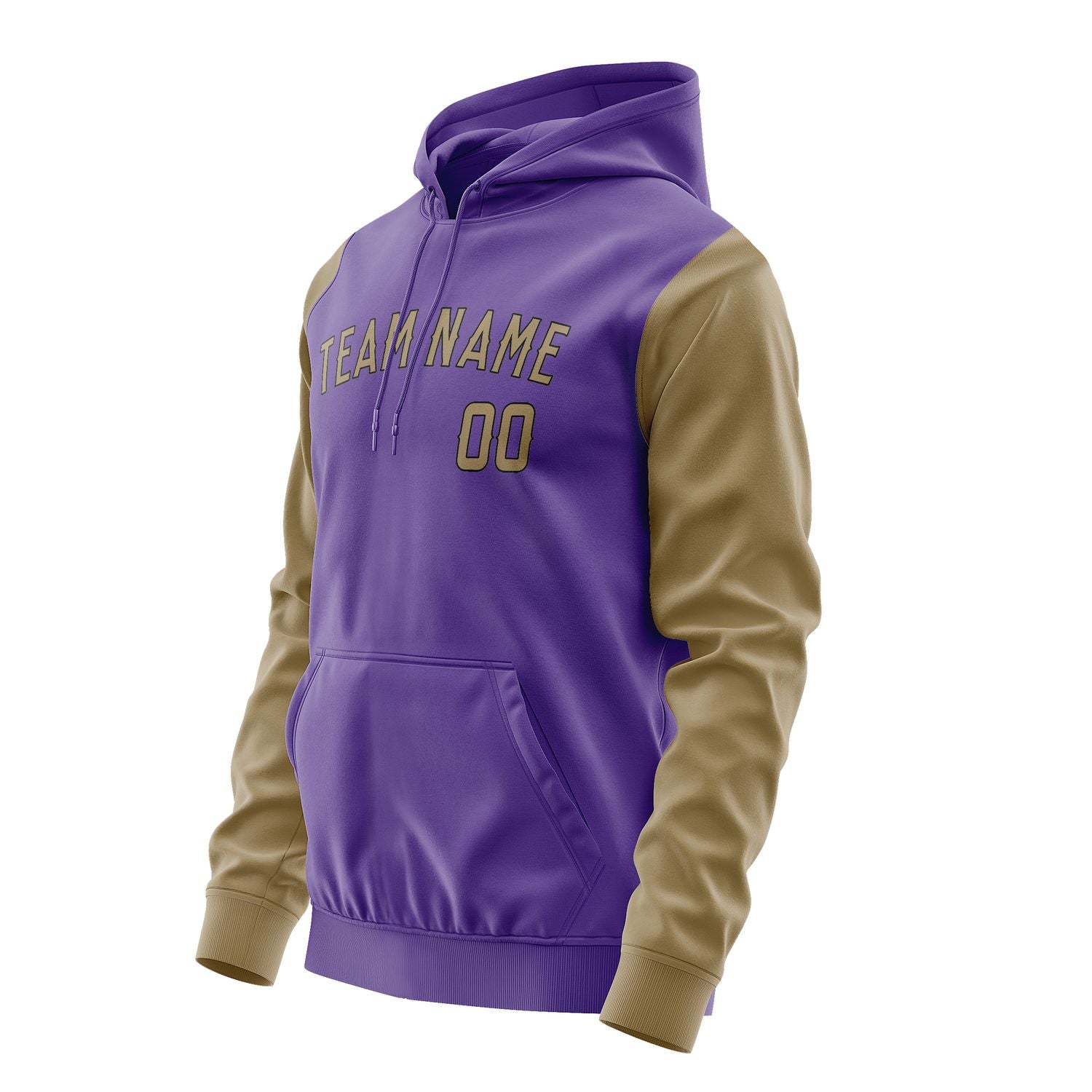 Maßgeschneidertes Lavendel Hellkhaki Hoodie 2323252523B31725