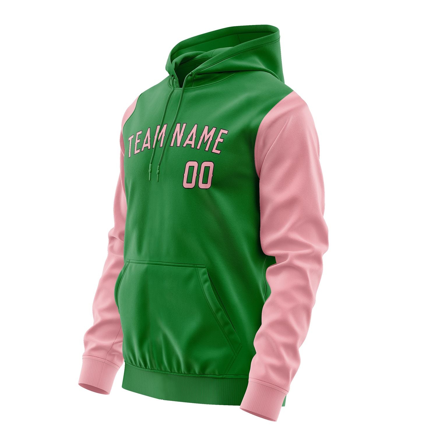 Maßgeschneidertes Smaragdgrün Rosa Hoodie 2424212124B31721