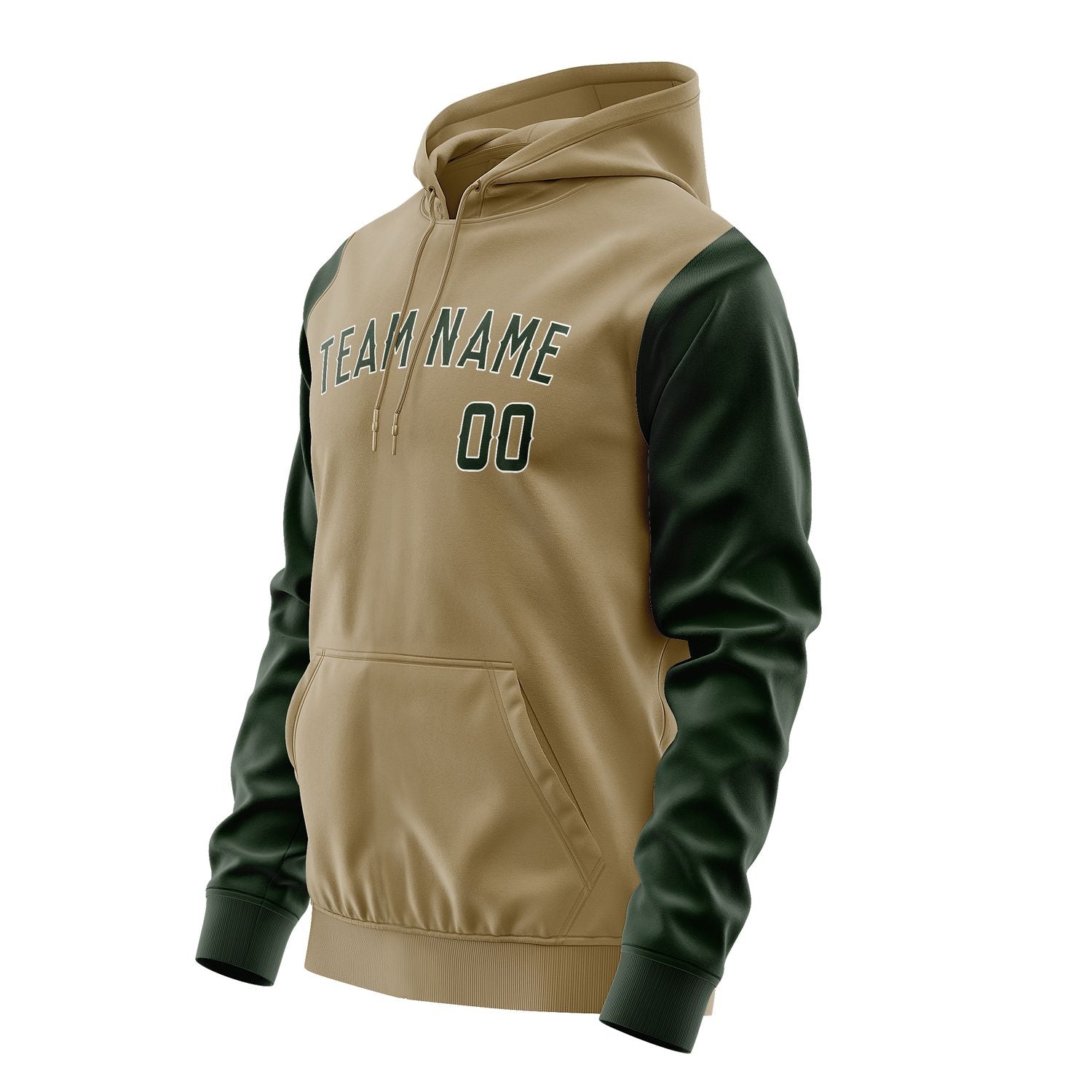 Maßgeschneidertes Hellkhaki Tannengrün Hoodie 2525060625B31806