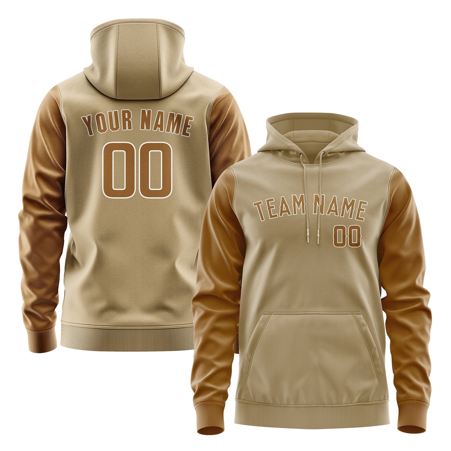 Maßgeschneidertes Hellkhaki Khaki Hoodie 2525222225B31822