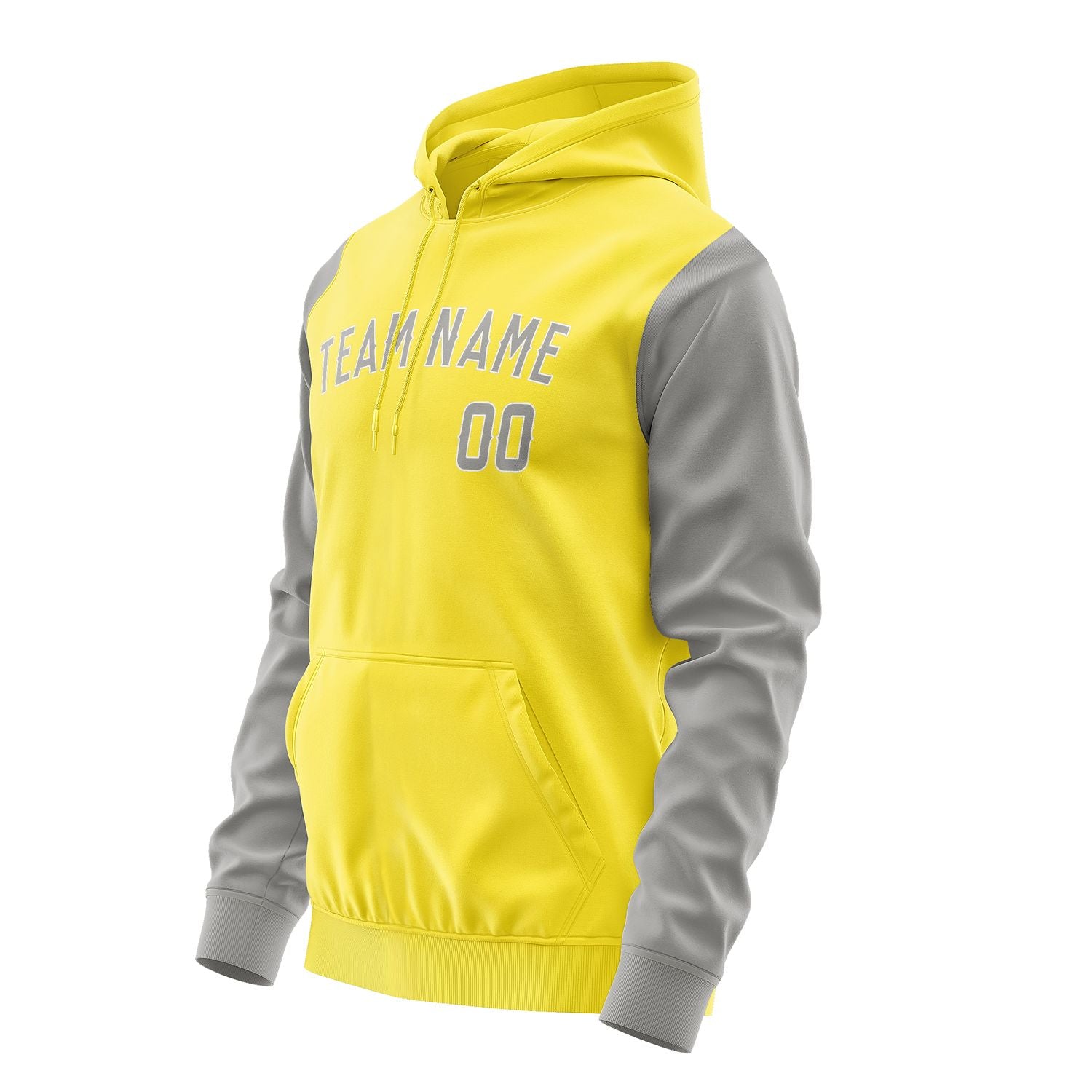 Maßgeschneidertes Blassgelb Grau Hoodie 2626040426B31804