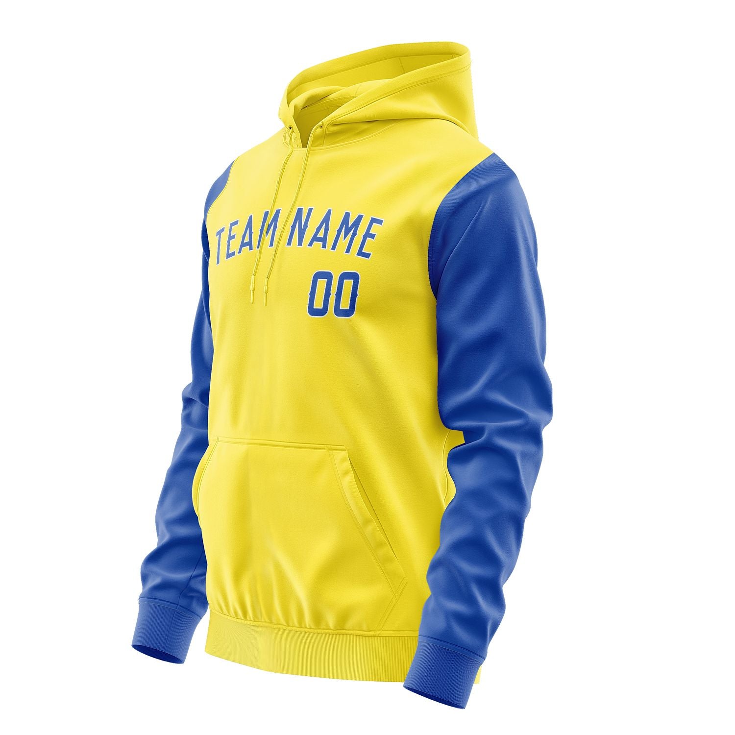 Maßgeschneidertes Blassgelb Himmelblau Hoodie 2626090926B31809