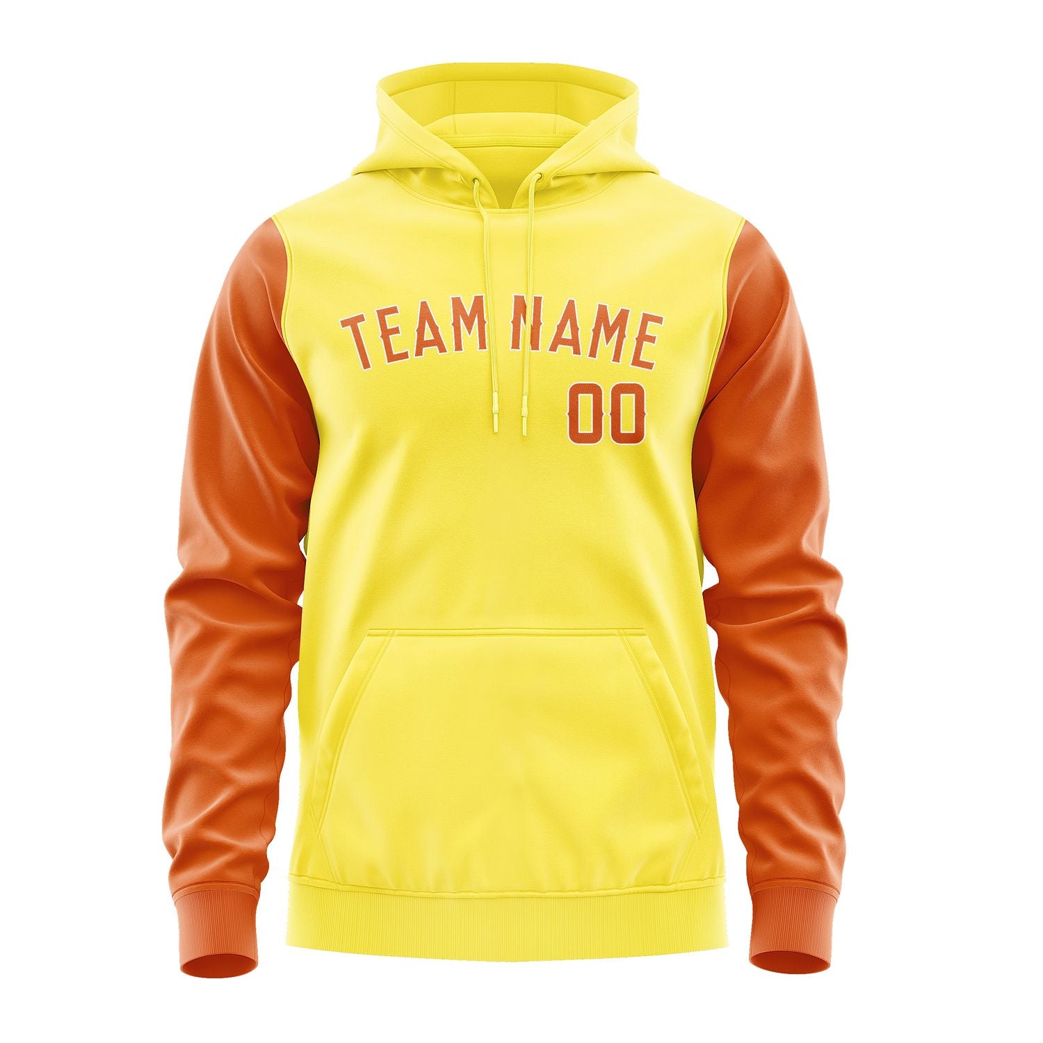 Maßgeschneidertes Blassgelb Orange Hoodie 2626282826B31828