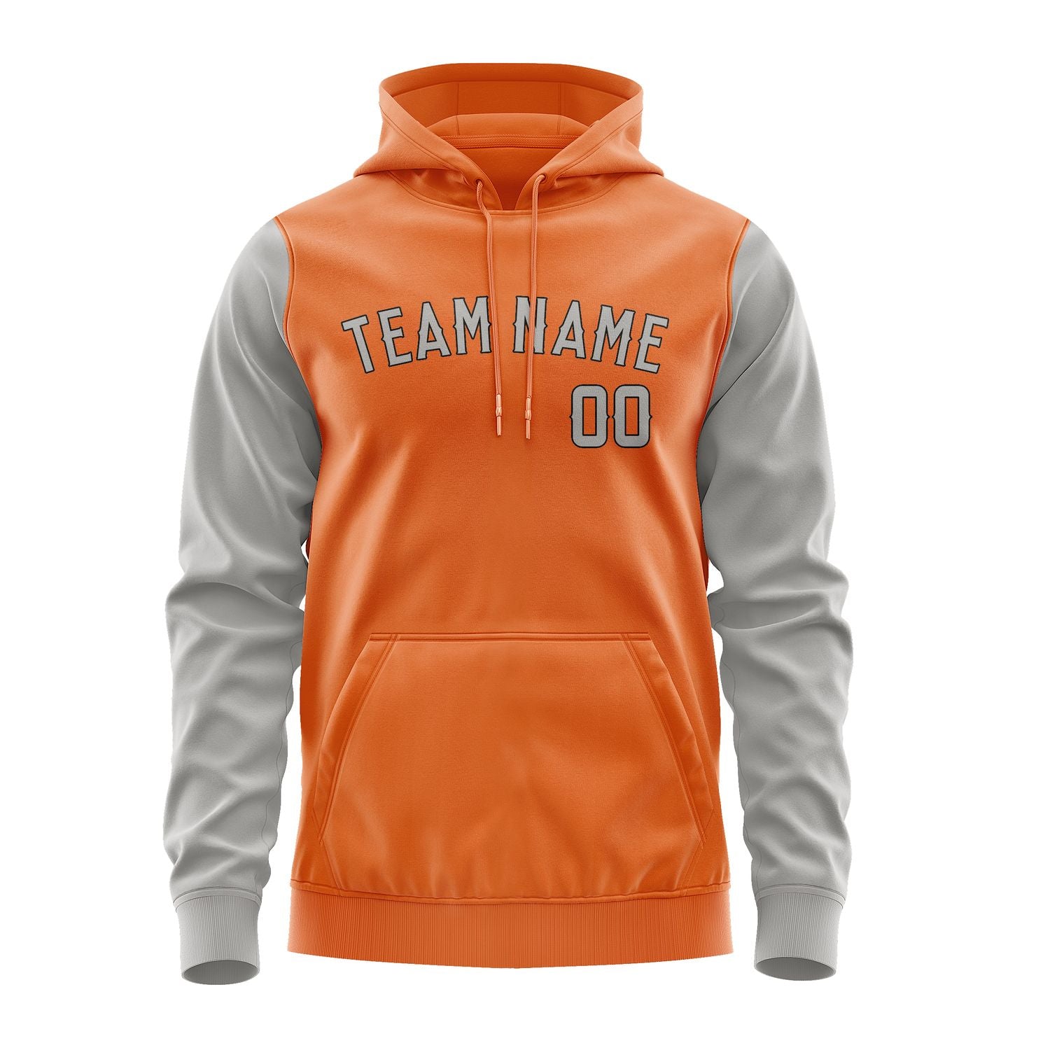 Maßgeschneidertes Orange Grau Hoodie 2828040428B31704