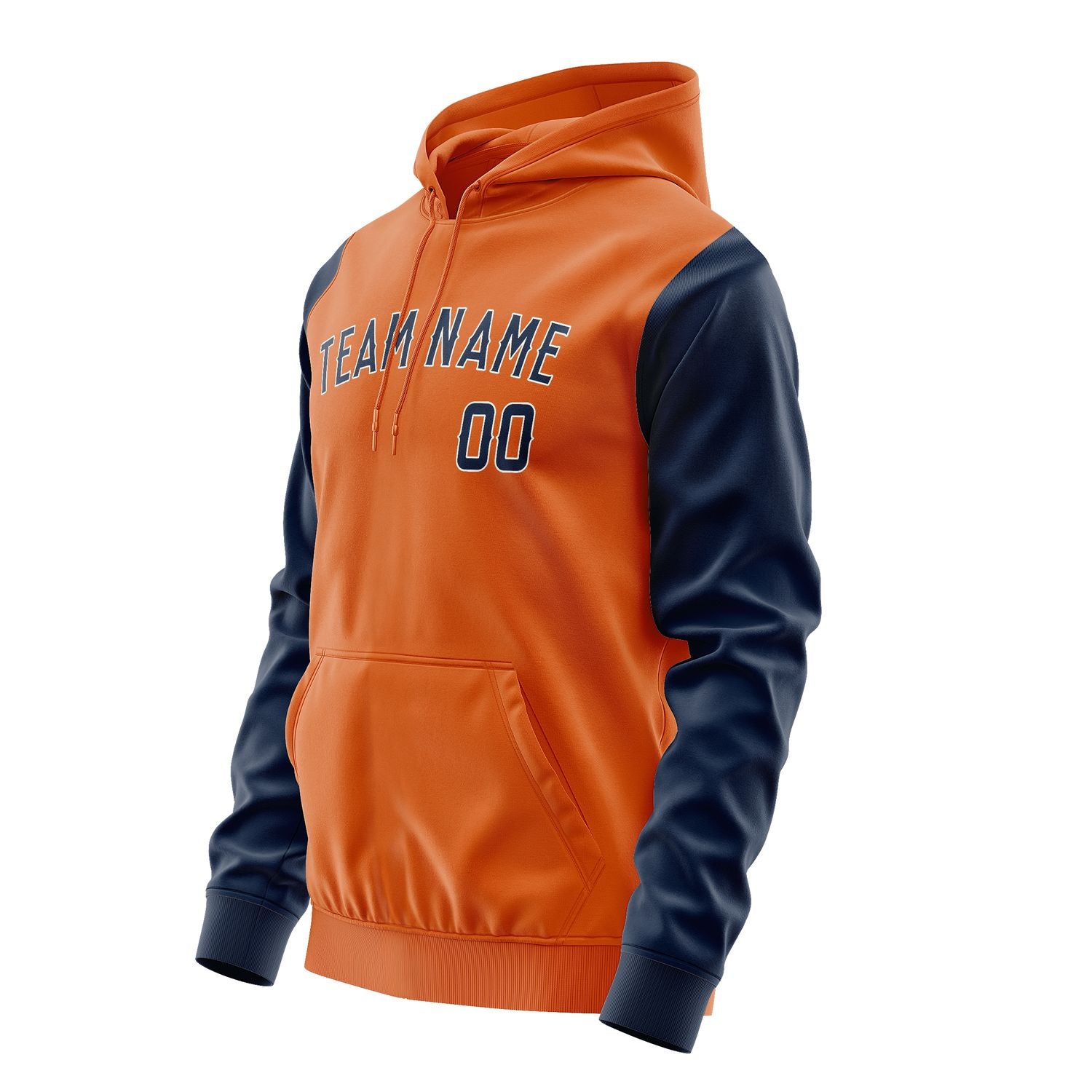 Maßgeschneidertes Orange Marineblau Hoodie 2828101028B31810